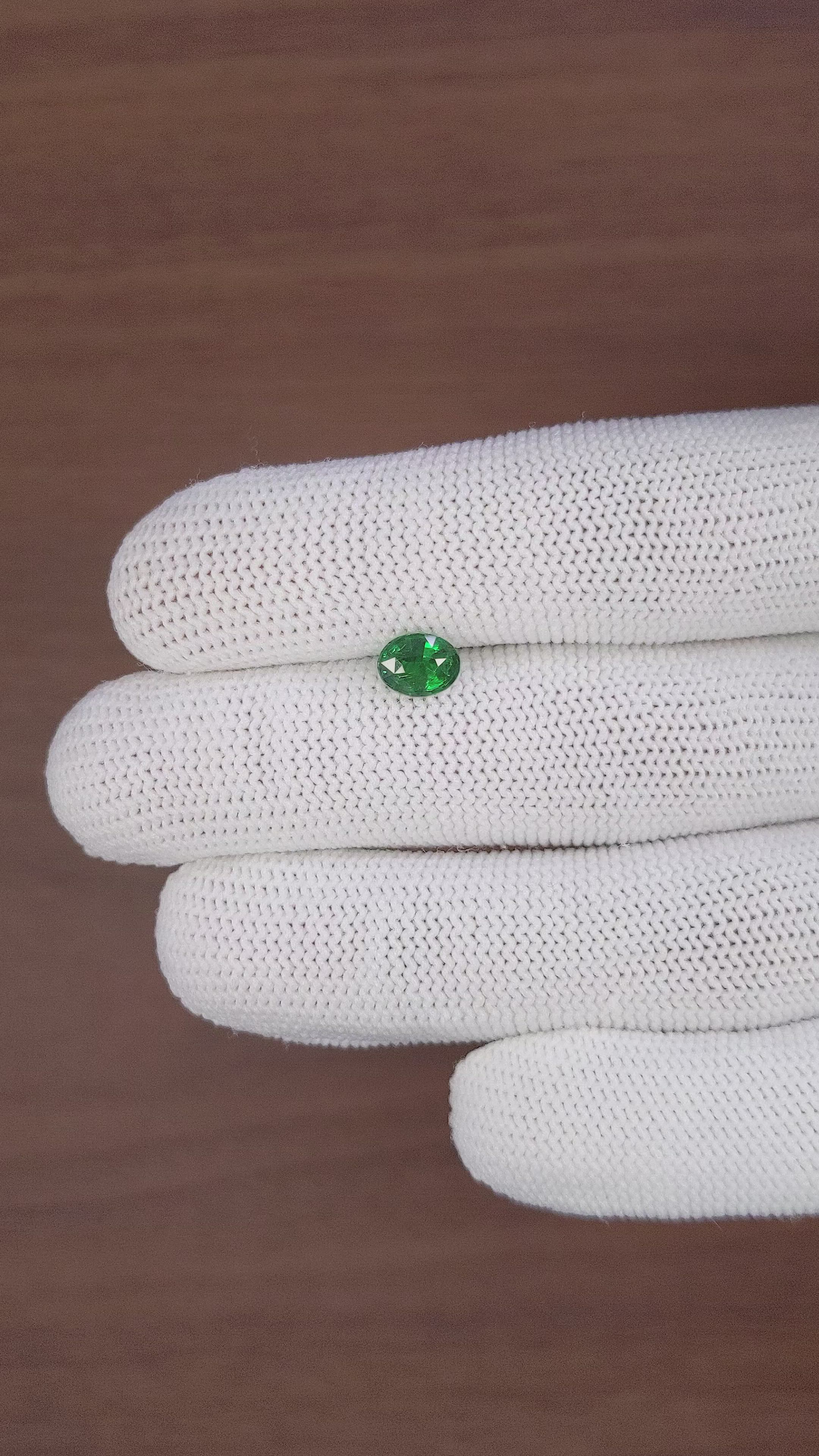 1.04 Ct. Tsavorite Garnet from Tanzania Size Video