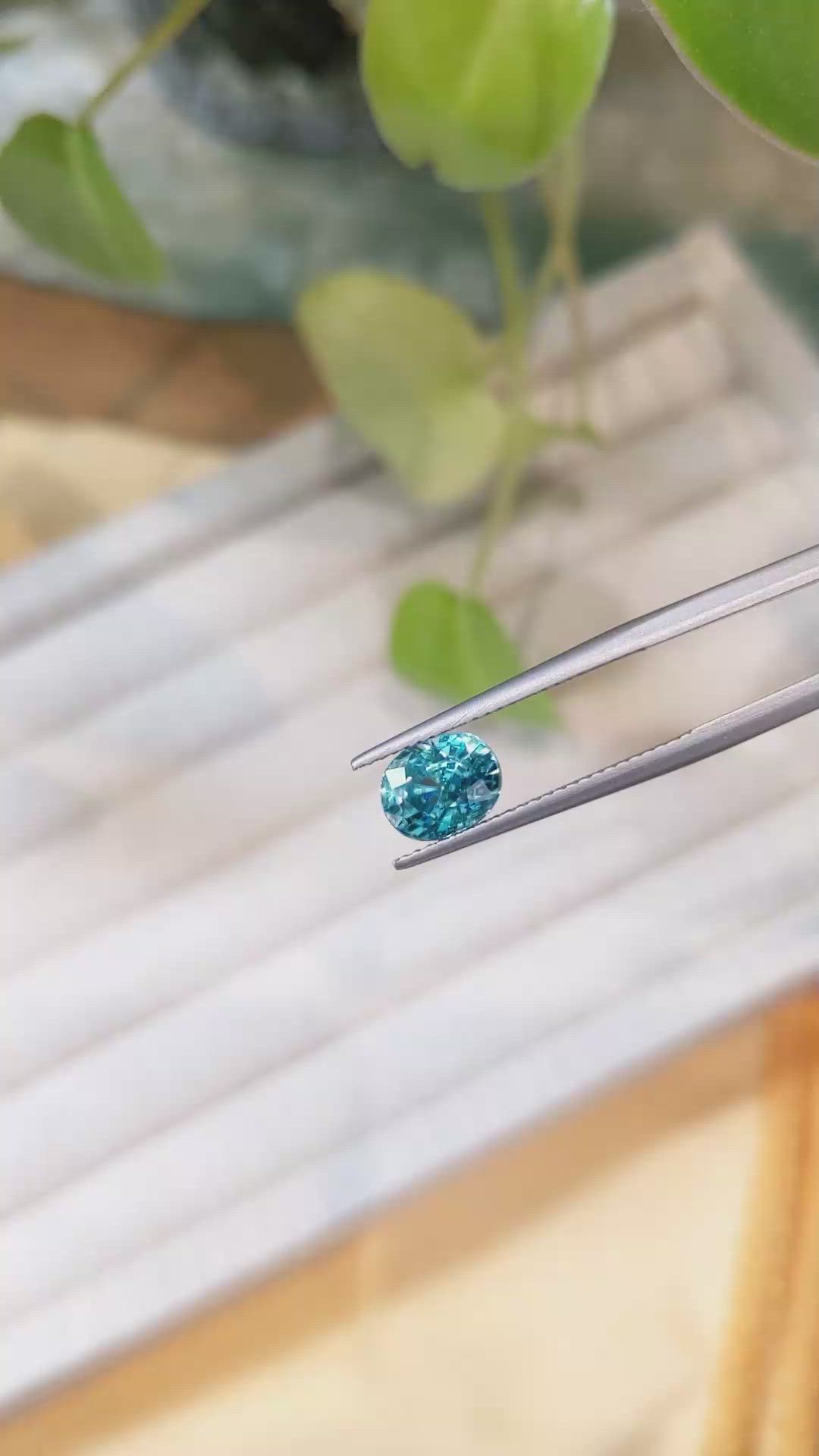 2.82 Ct. Zircon from Cambodia Size Video