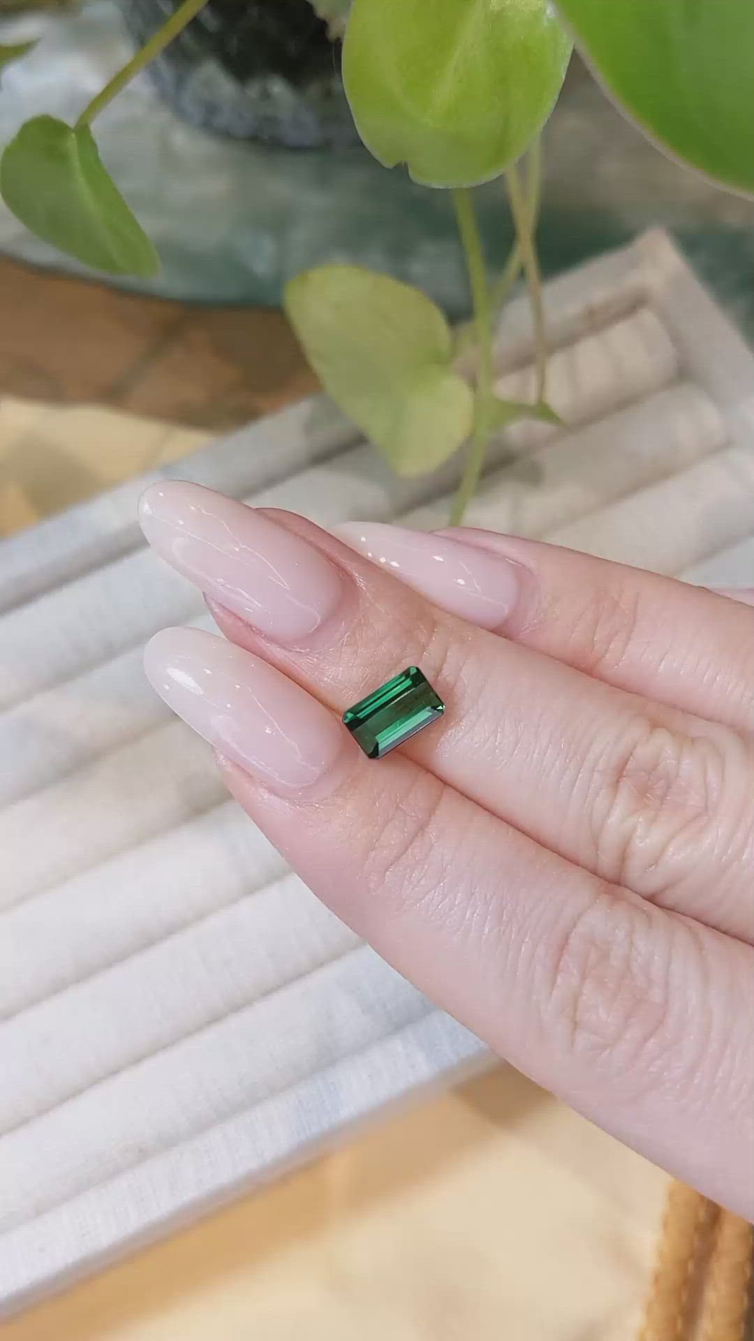 1.36 Ct. Green Tourmaline from Mozambique Size Video
