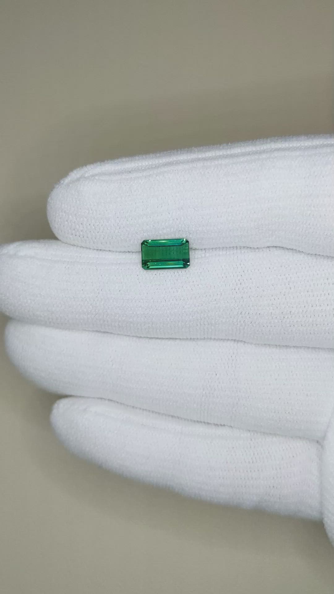 1.36 Ct. Green Tourmaline from Mozambique Size Video