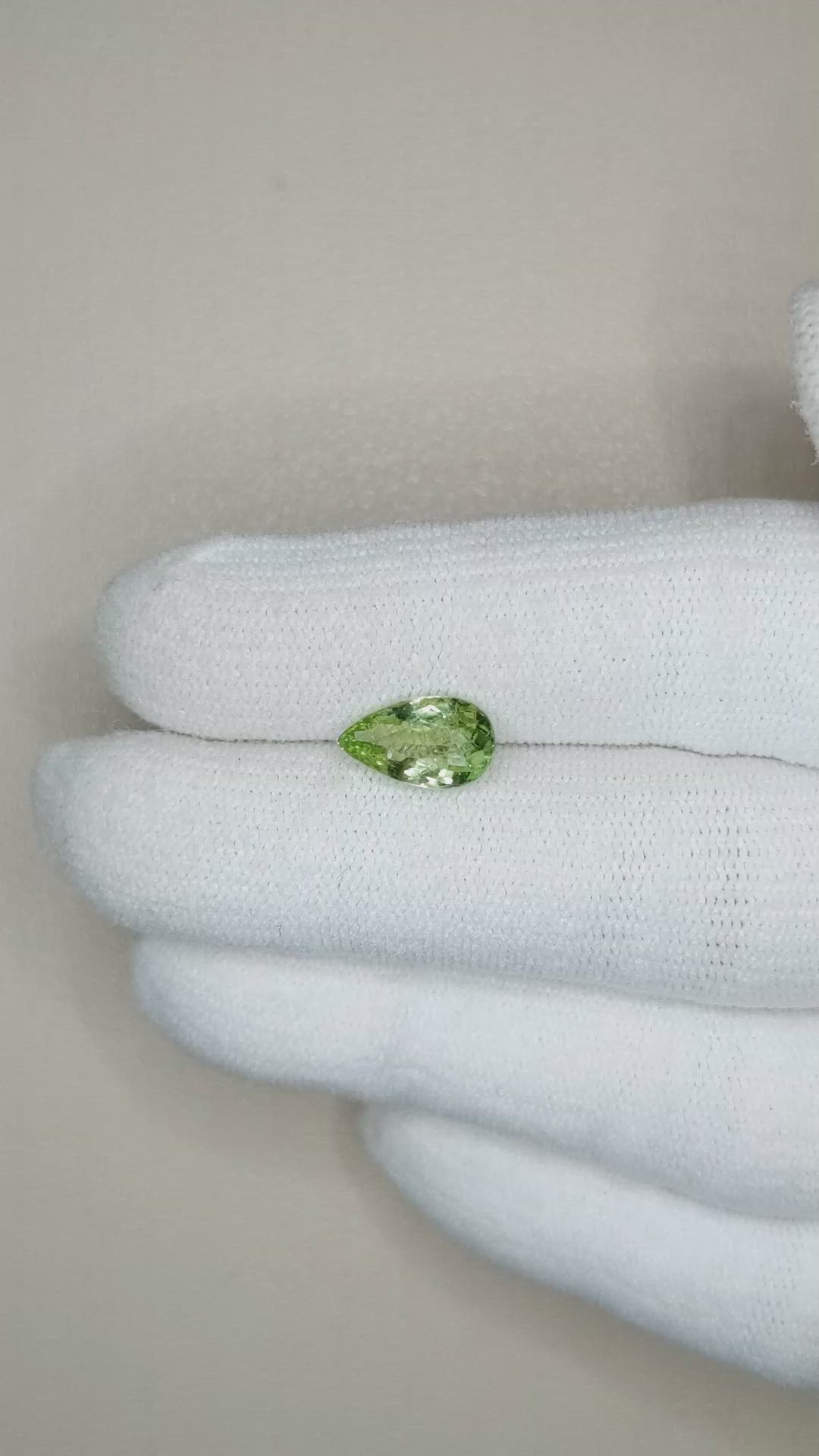 1.68 Ct. Green Tourmaline from Mozambique Size Video