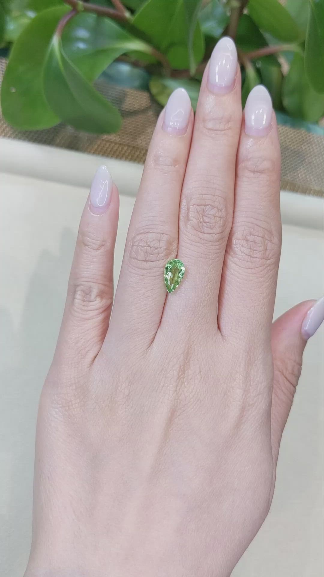 1.68 Ct. Green Tourmaline from Mozambique Size Video