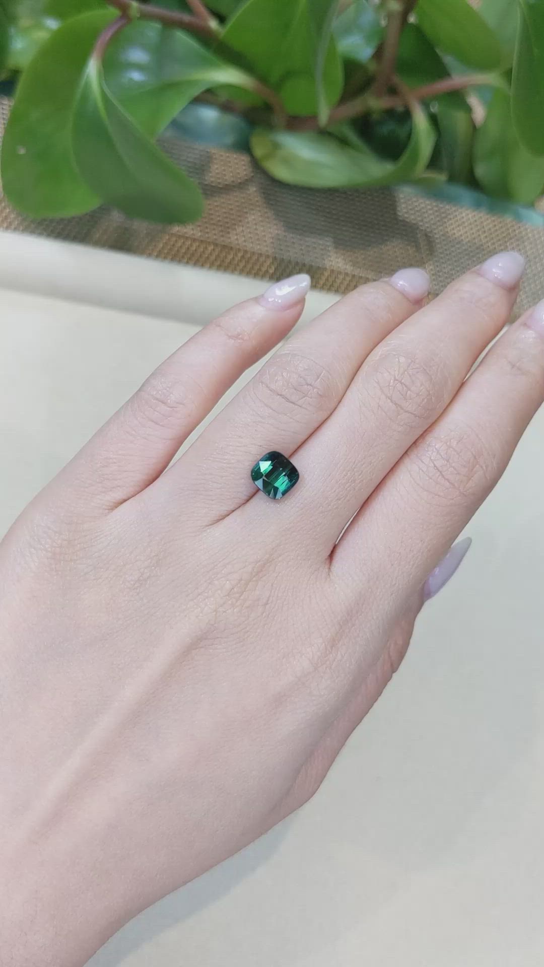 2.34 Ct. Bluish Green Tourmaline from Mozambique Size Video