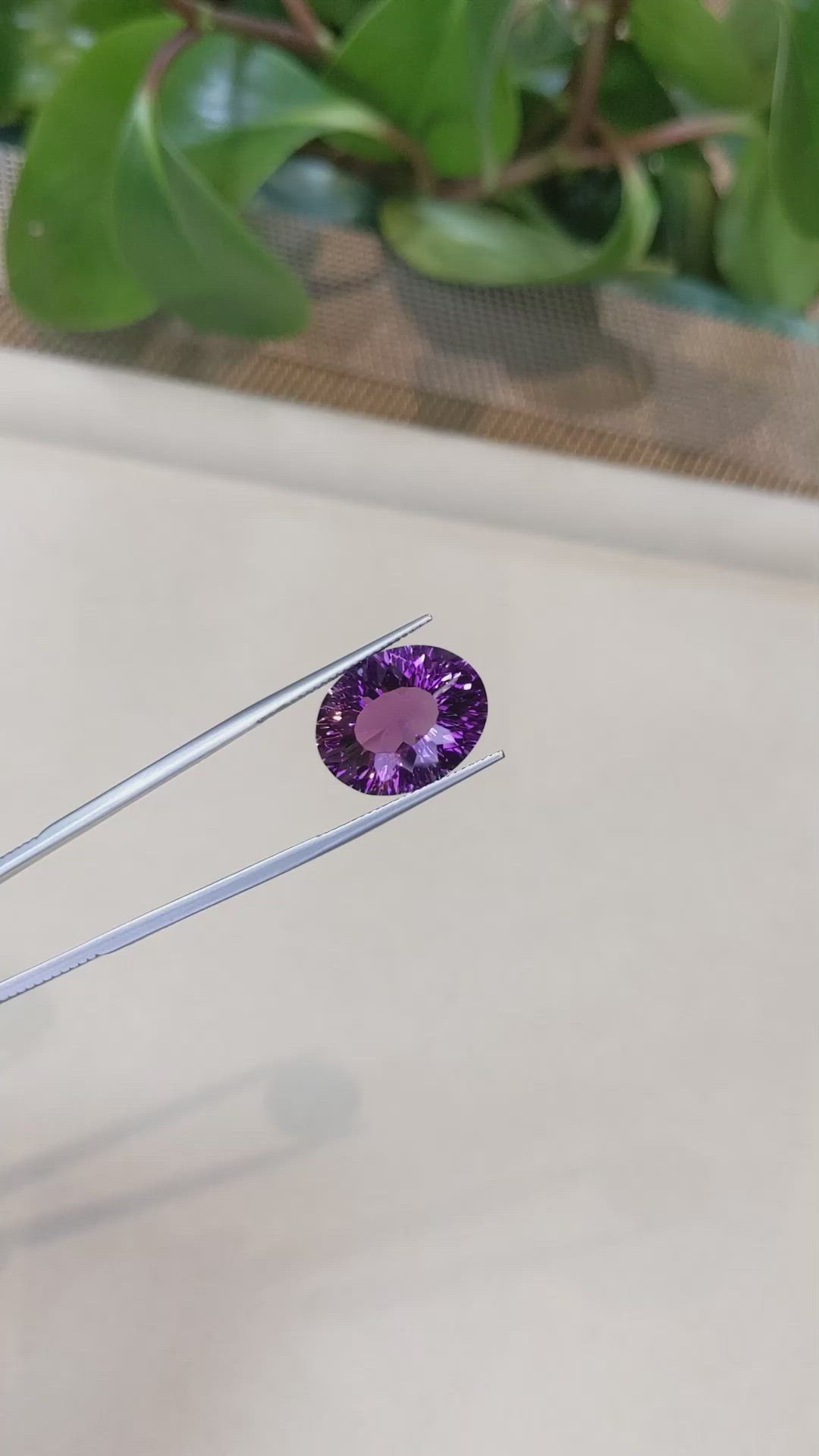 12.14 Ct. Purple Amethyst from Brazil Size Video