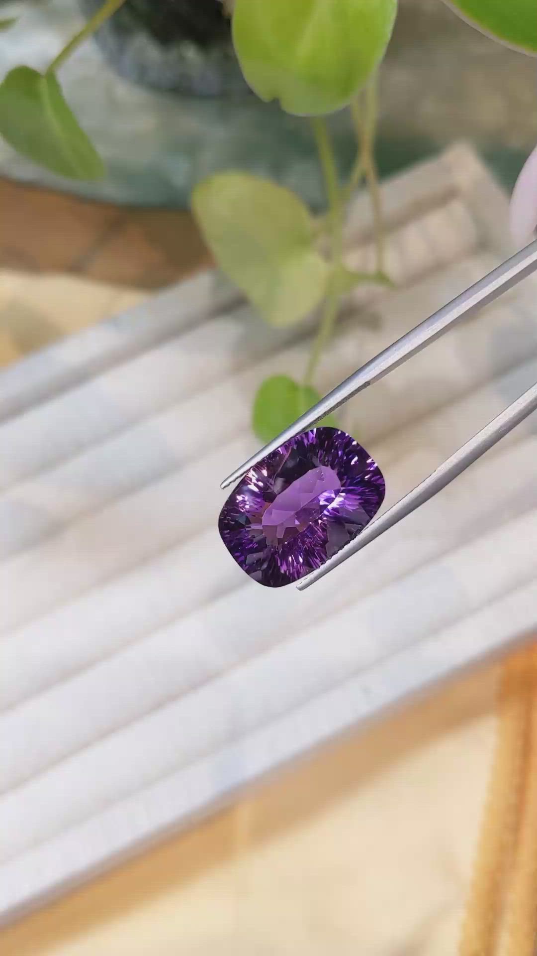 13.40 Ct. Amethyst from Brazil Size Video