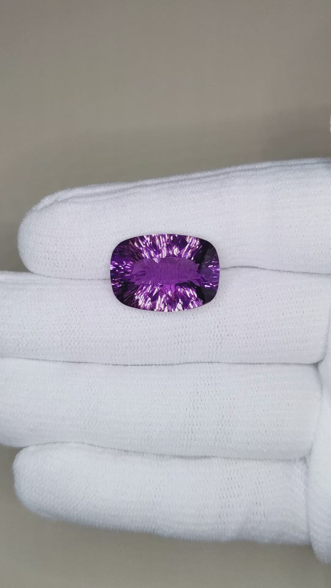 13.40 Ct. Amethyst from Brazil Size Video