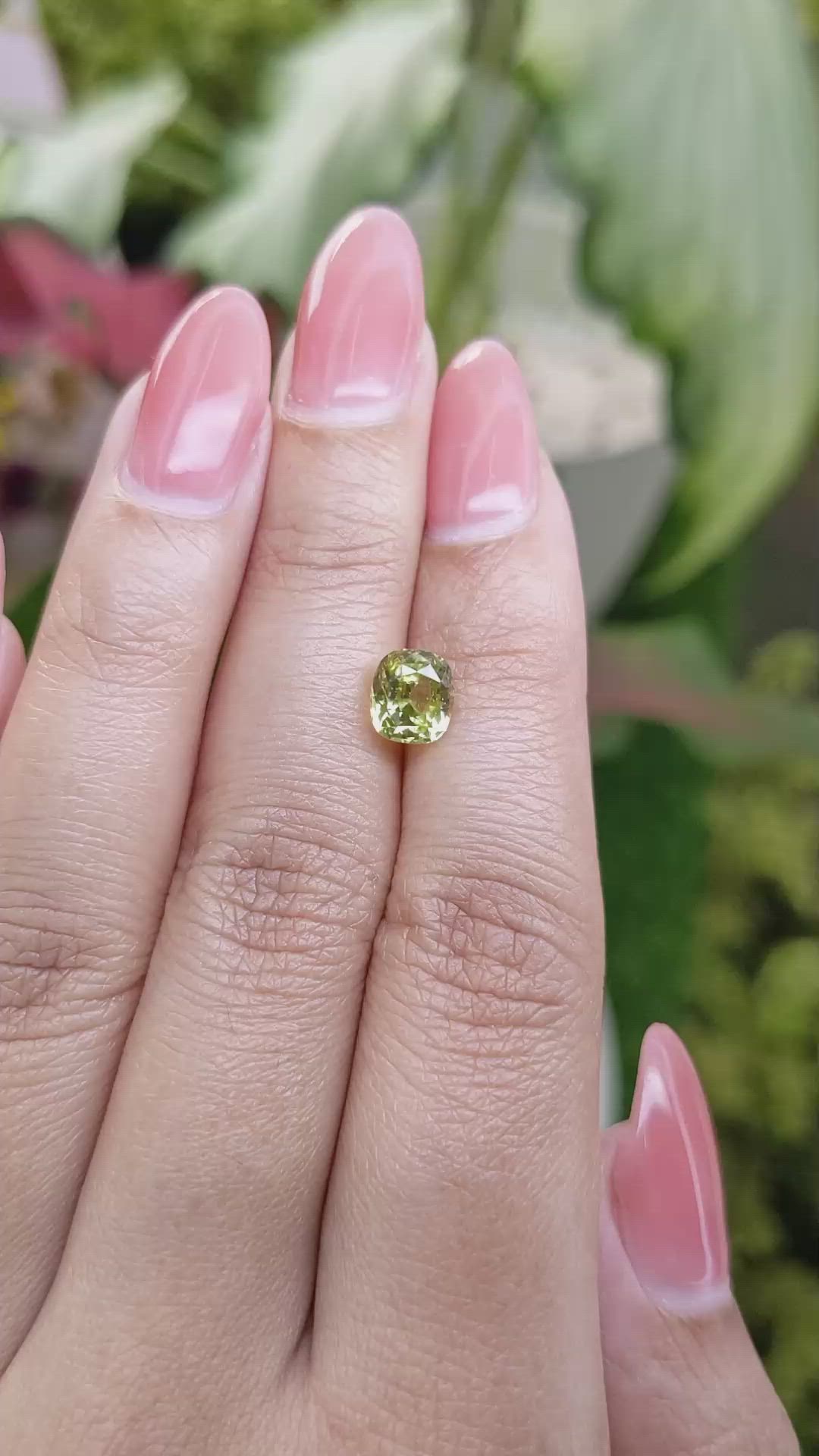 1.92 Ct. Chrysoberyl from Ceylon (Sri Lanka) Size Video