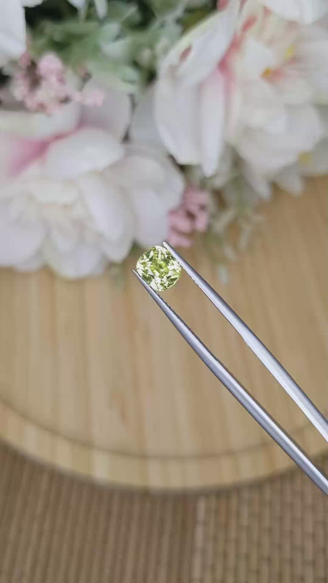 1.92 Ct. Chrysoberyl from Ceylon (Sri Lanka) Size Video