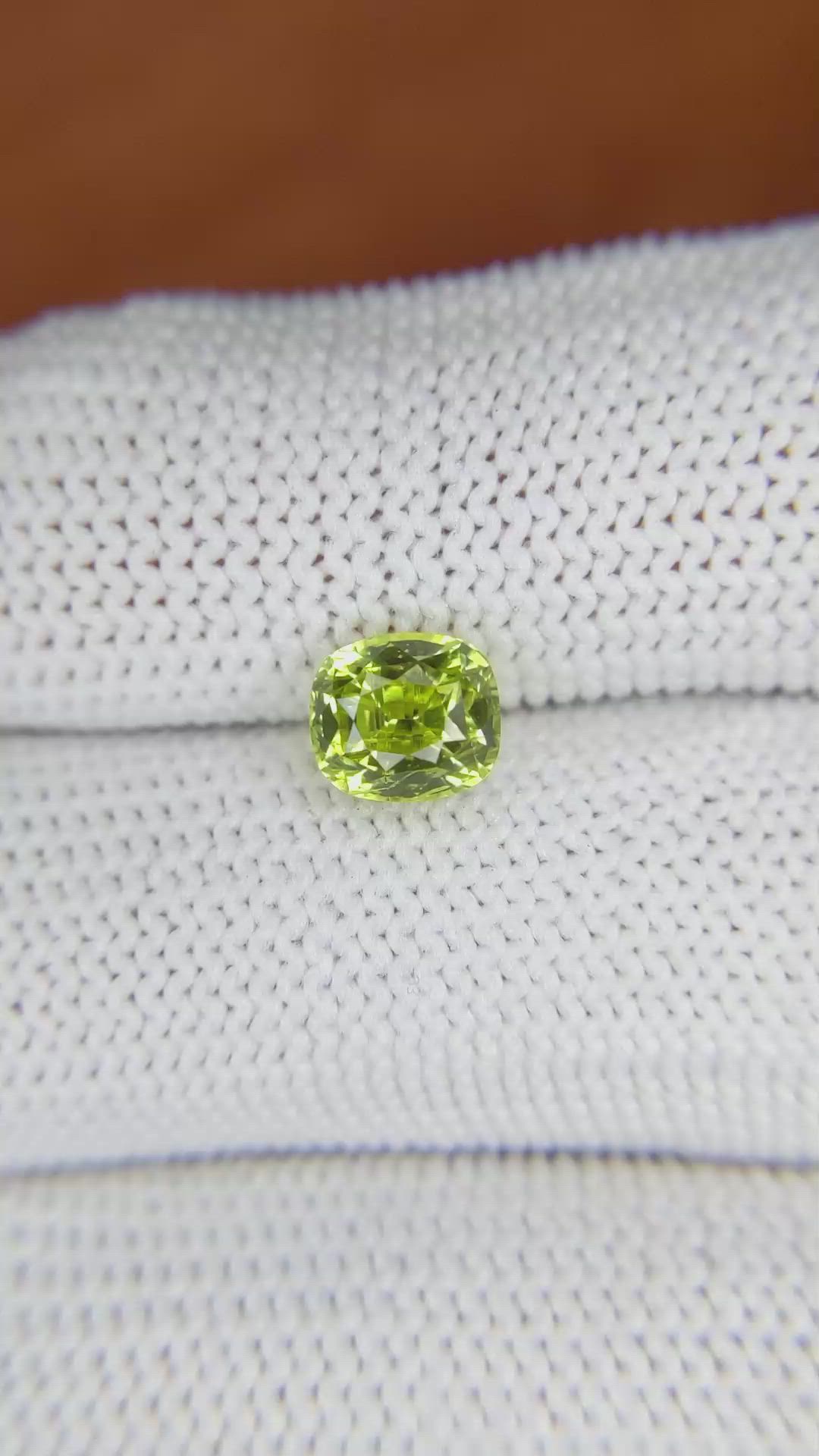1.92 Ct. Chrysoberyl from Ceylon (Sri Lanka) Size Video
