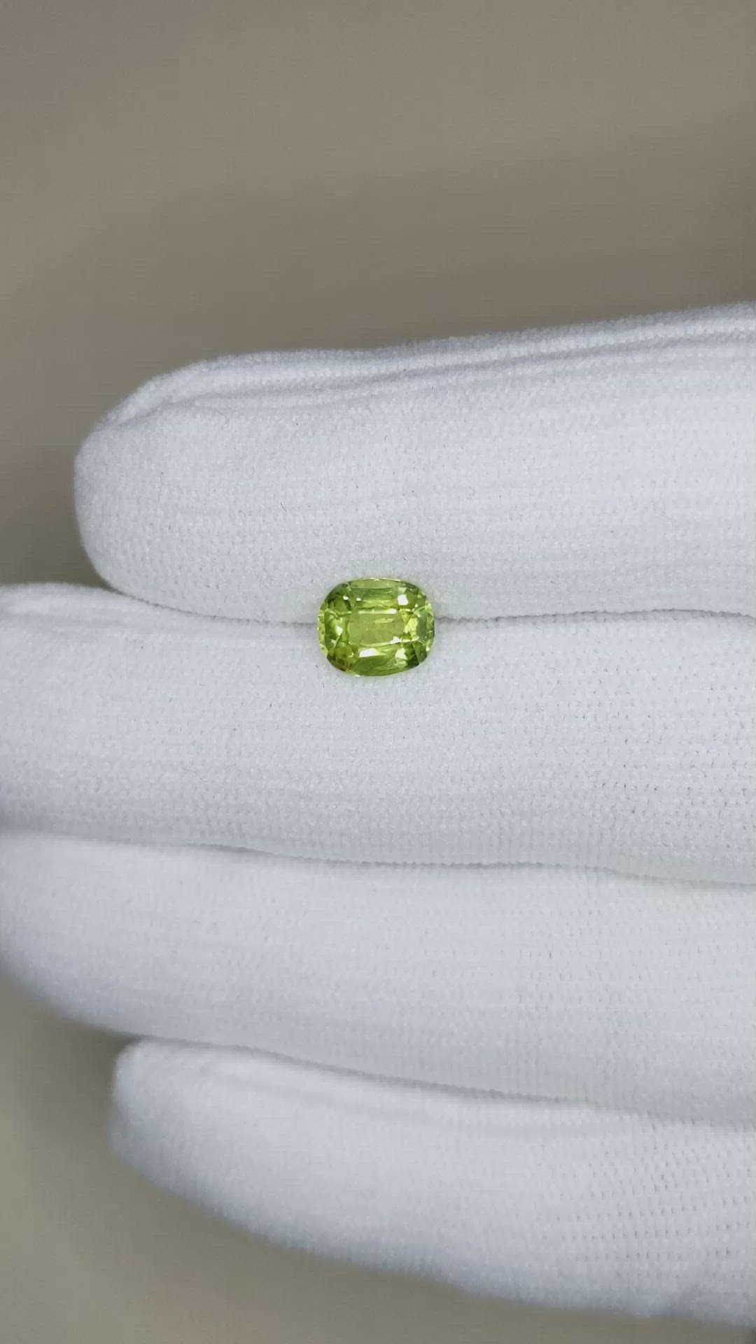 1.46 Ct. Peridot from Afghanistan Size Video