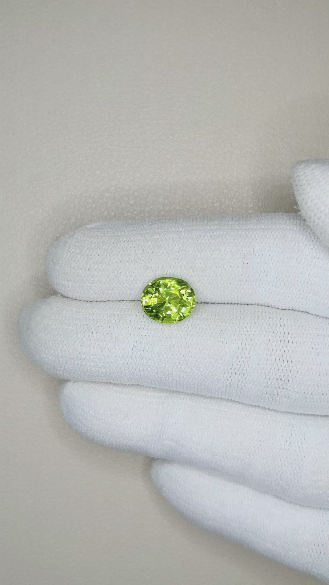 2.58 Ct. Peridot from Afghanistan Size Video