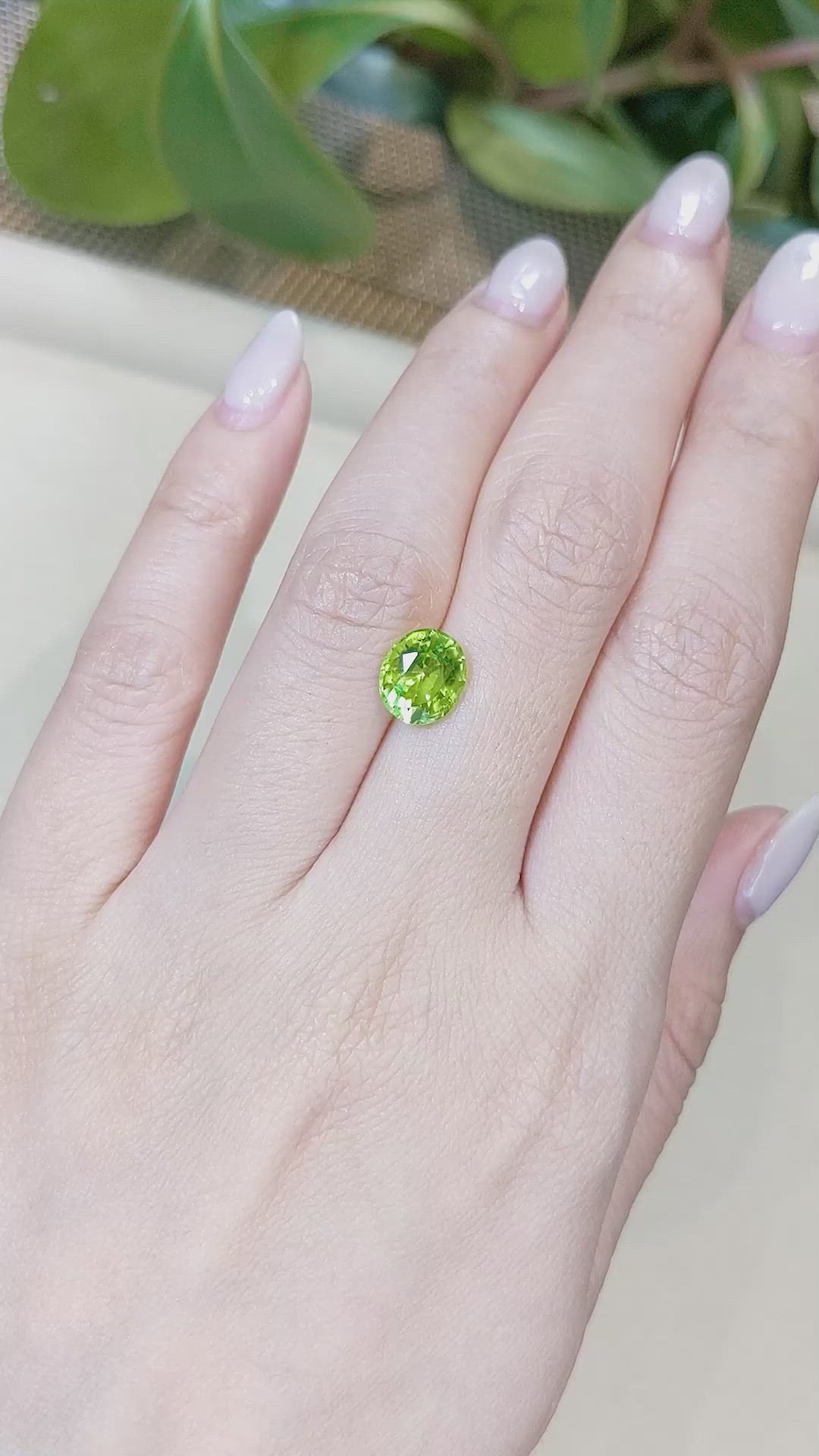 2.58 Ct. Peridot from Afghanistan Size Video