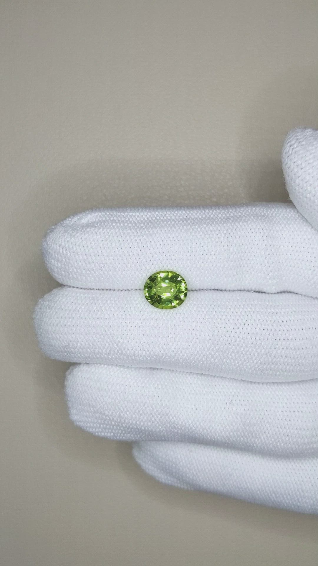 1.84 Ct. Green (Lime Green) Peridot from Afghanistan Size Video