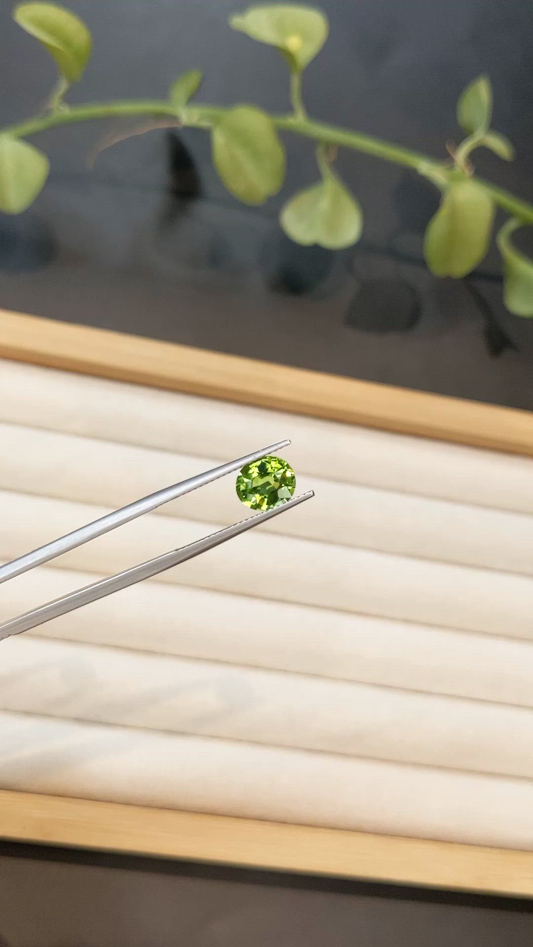 1.84 Ct. Green (Lime Green) Peridot from Afghanistan Size Video