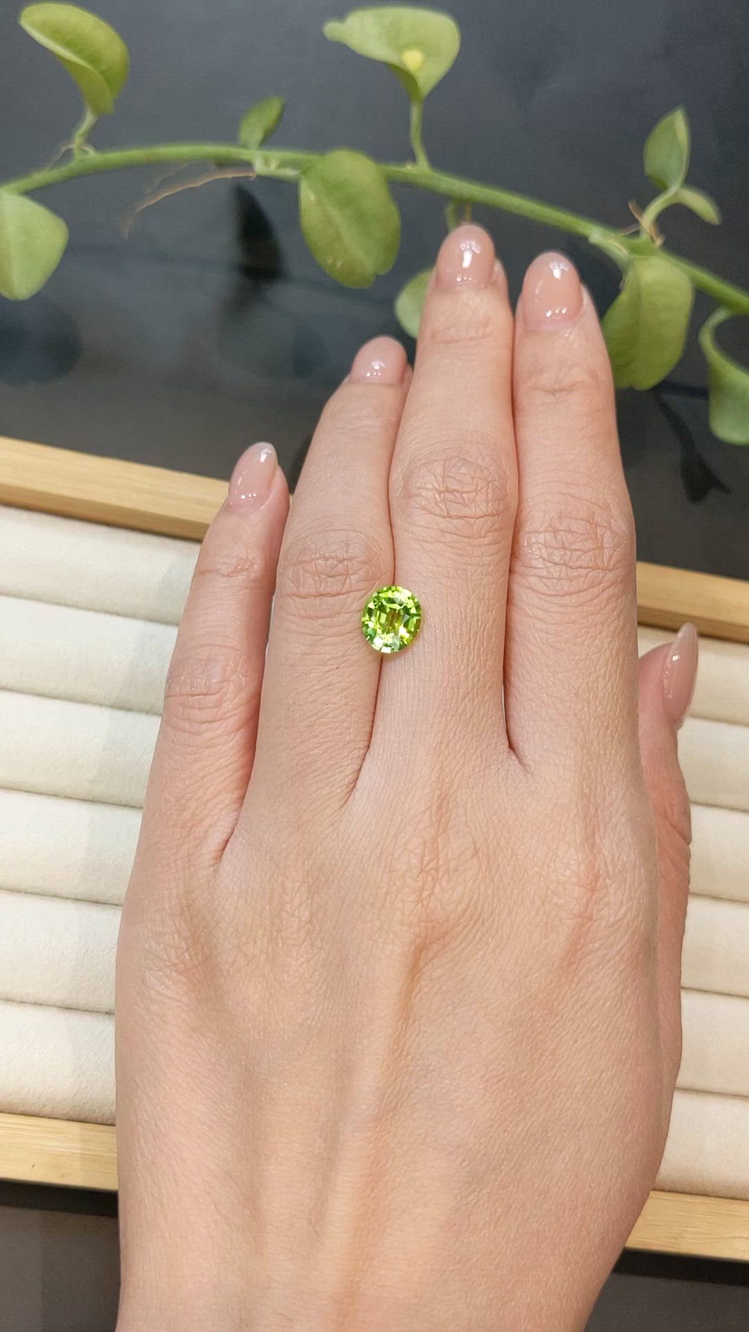 1.84 Ct. Green (Lime Green) Peridot from Afghanistan Size Video