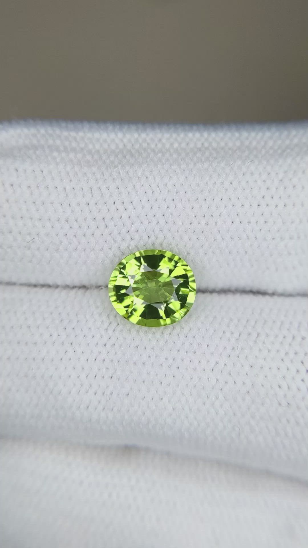 1.84 Ct. Green (Lime Green) Peridot from Afghanistan Size Video