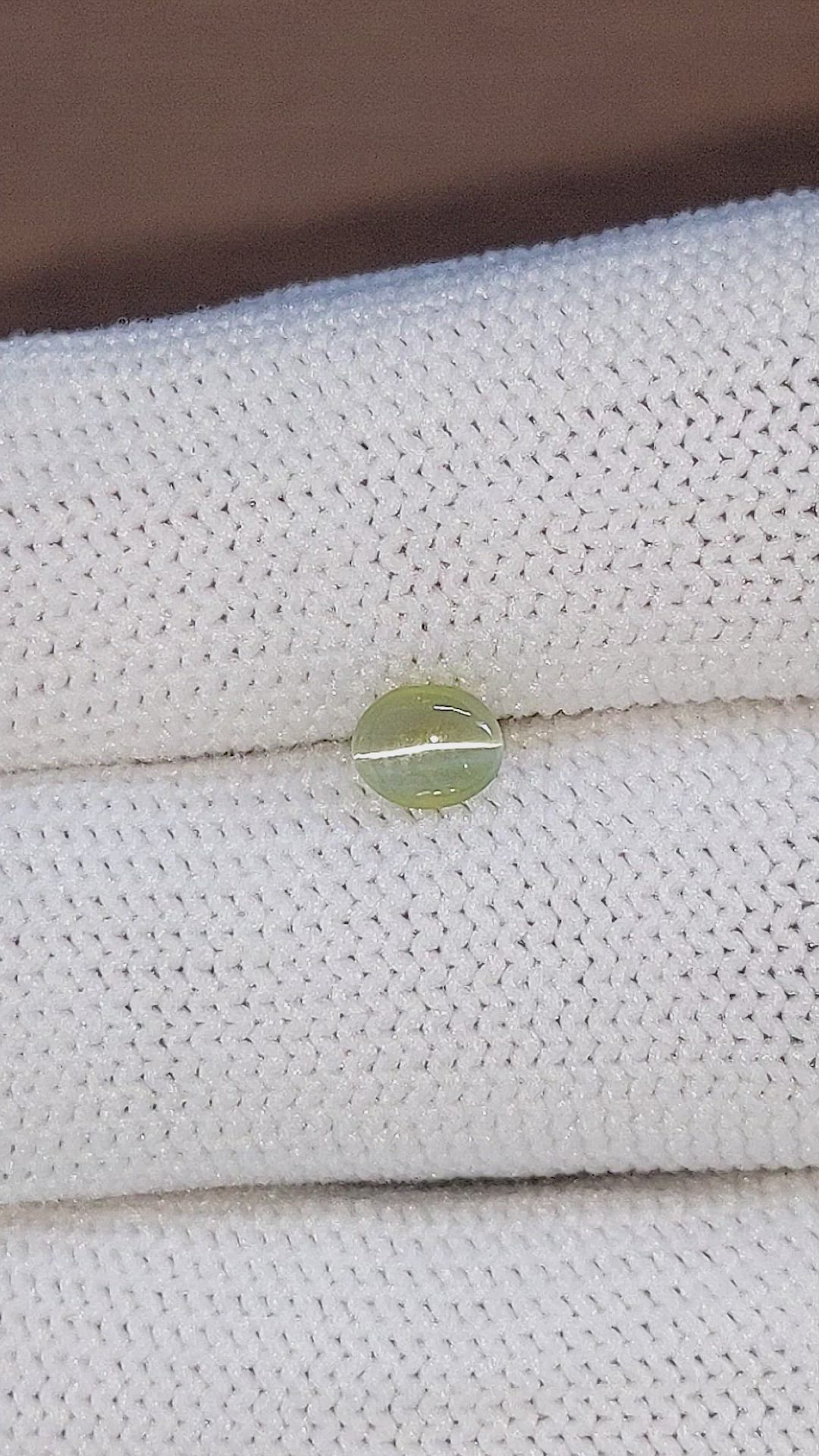 0.67 Ct. Green Cabochon Chrysoberyl from Tanzania Size Video