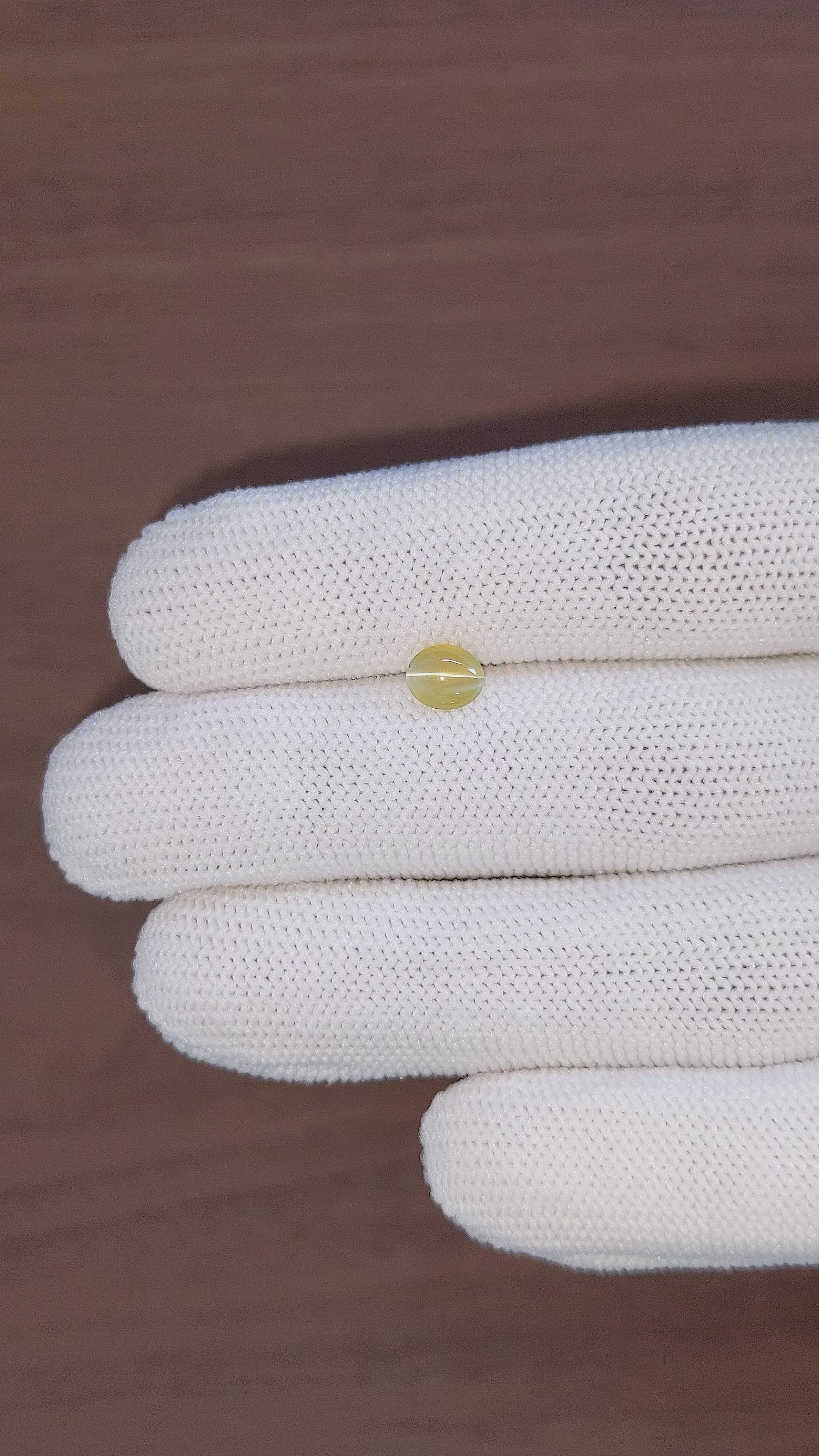 0.87 Ct. Cabochon Chrysoberyl from Tanzania Size Video