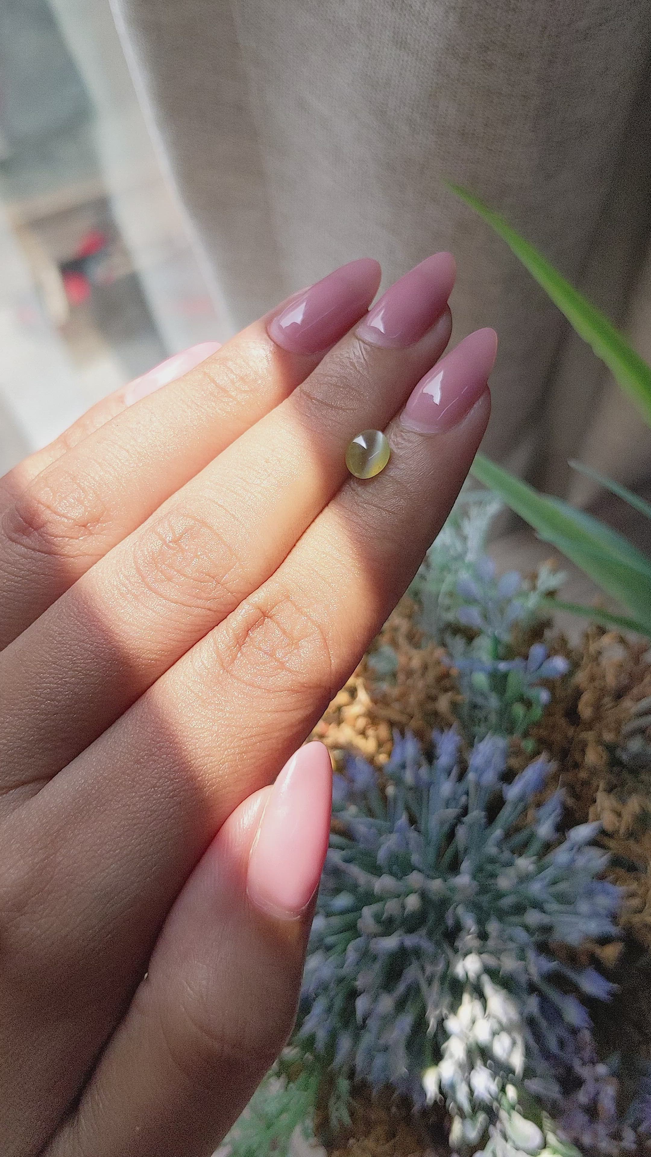 0.87 Ct. Cabochon Chrysoberyl from Tanzania Size Video