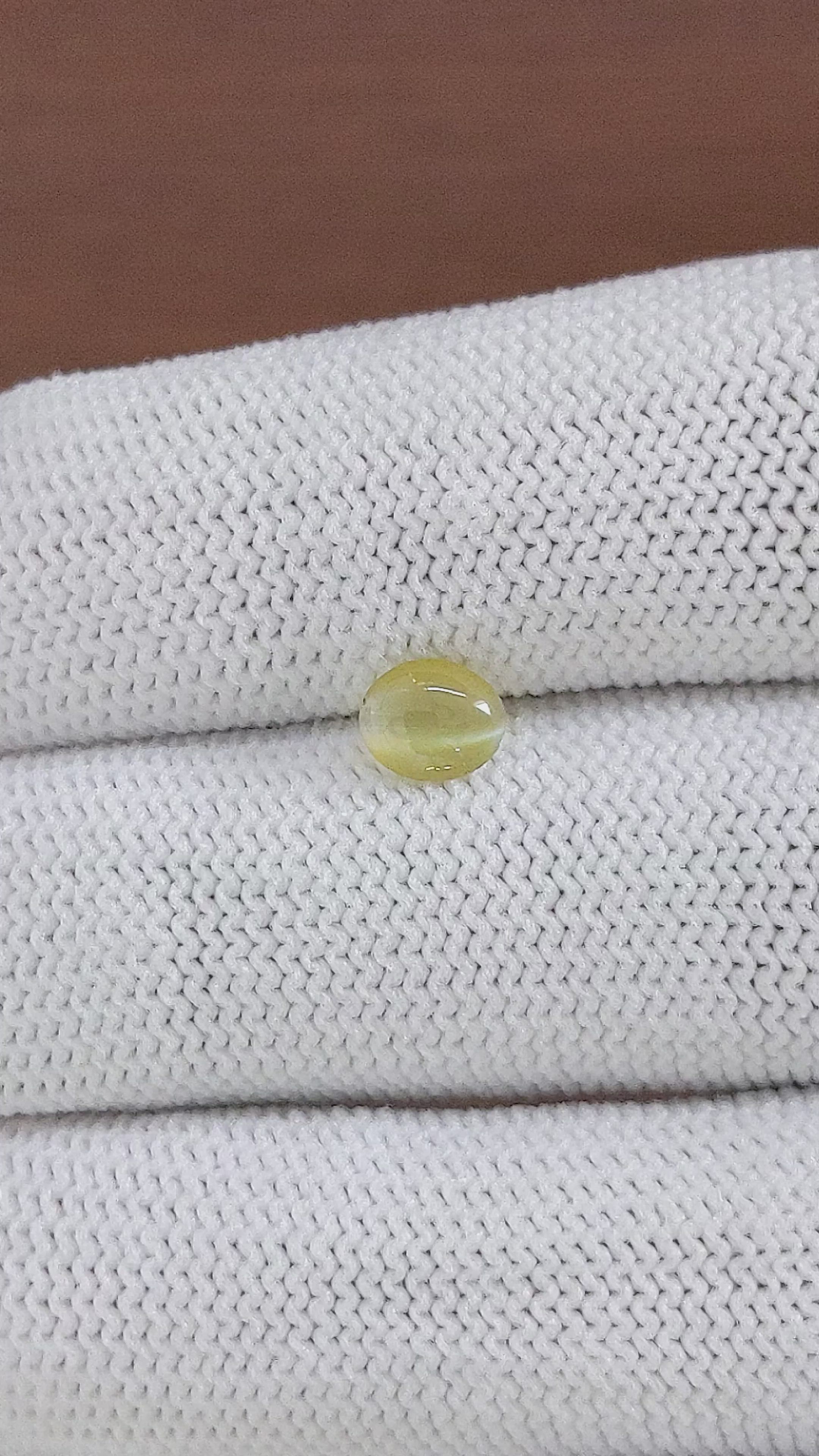 0.87 Ct. Cabochon Chrysoberyl from Tanzania Size Video