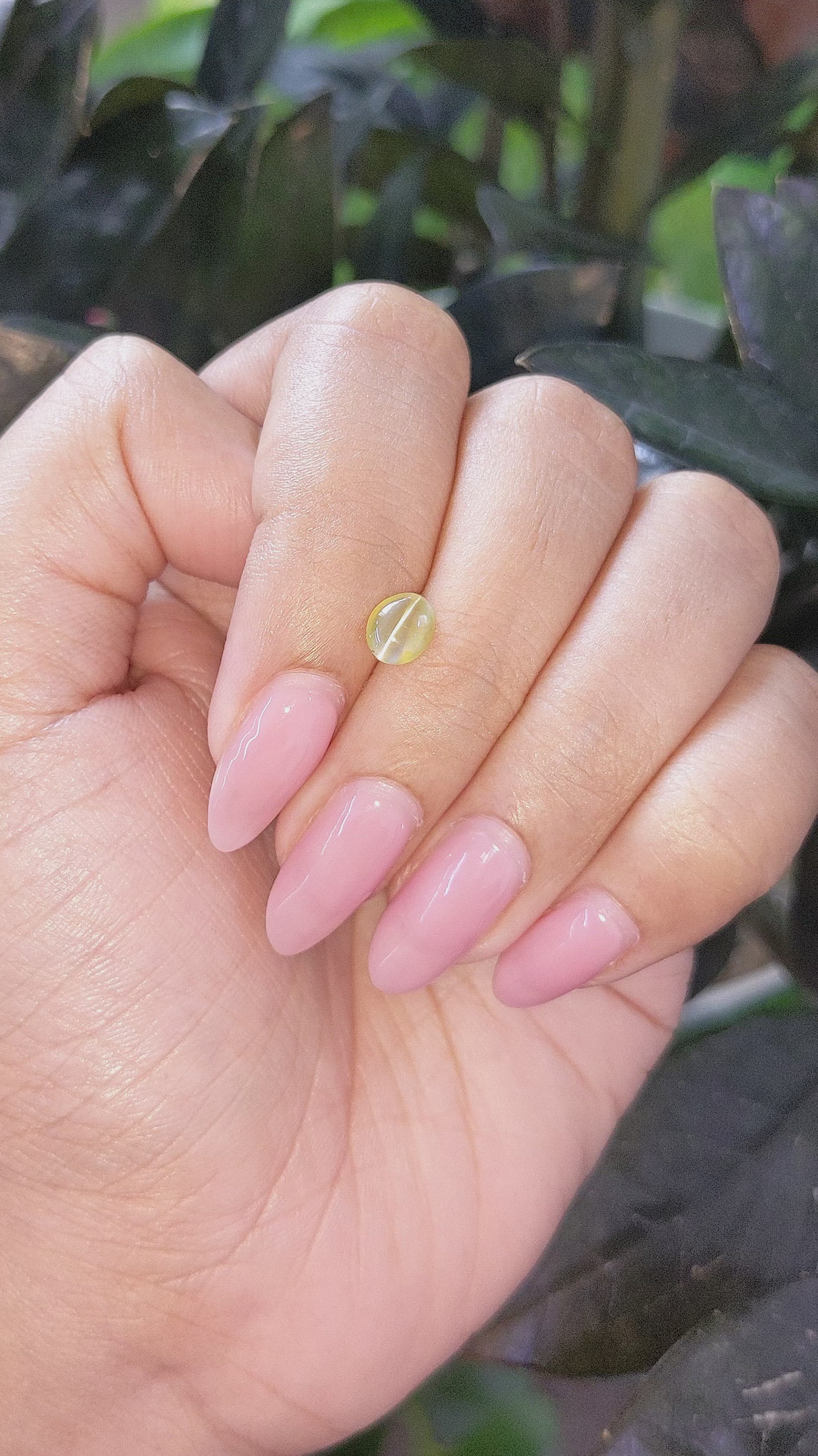 0.87 Ct. Cabochon Chrysoberyl from Tanzania Size Video