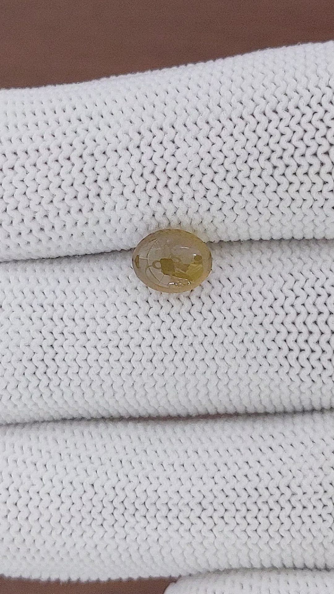 2.05 Ct. Brownish Yellow Cabochon Chrysoberyl from Tanzania Size Video