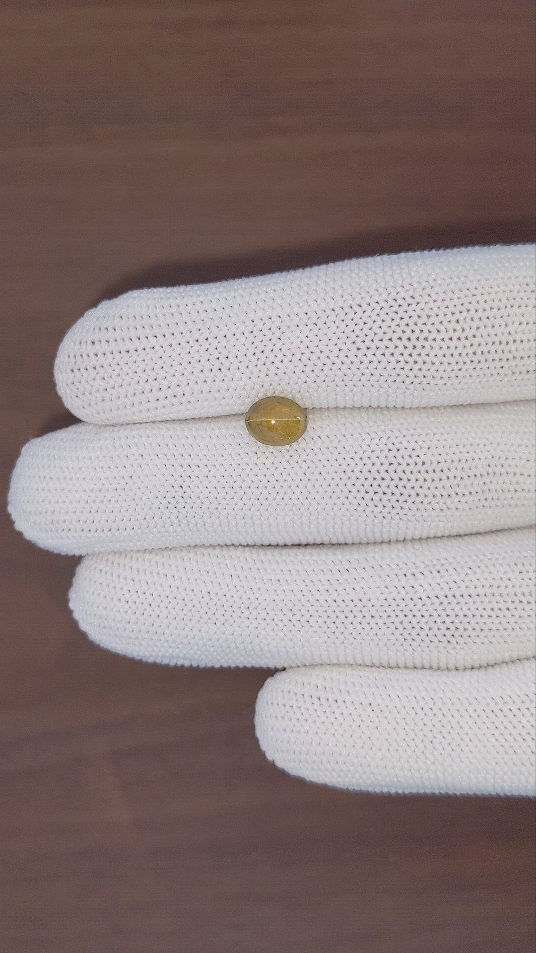 2.05 Ct. Brownish Yellow Cabochon Chrysoberyl from Tanzania Size Video