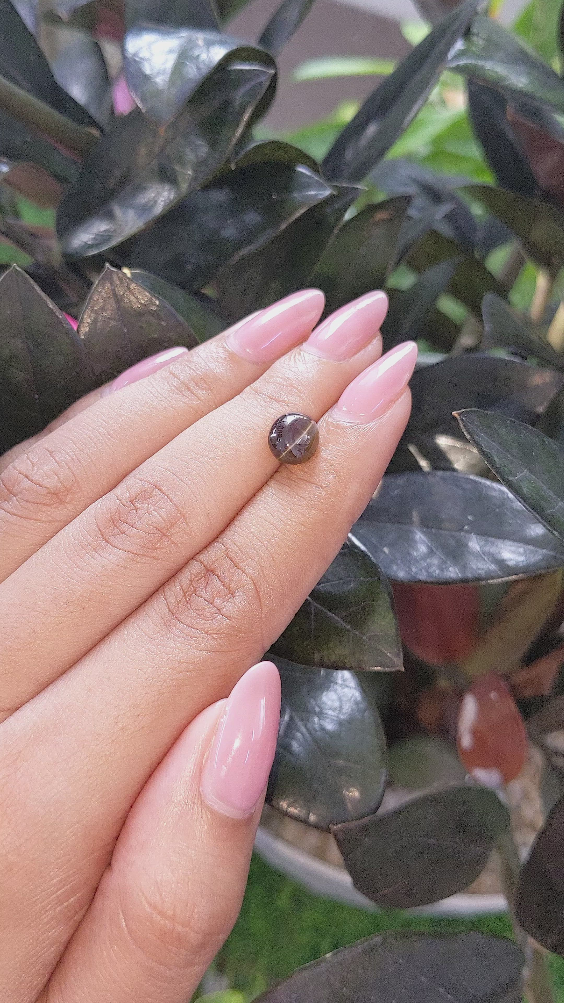 3.06 Ct. Greenish Brown Cabochon Chrysoberyl from Tanzania Size Video