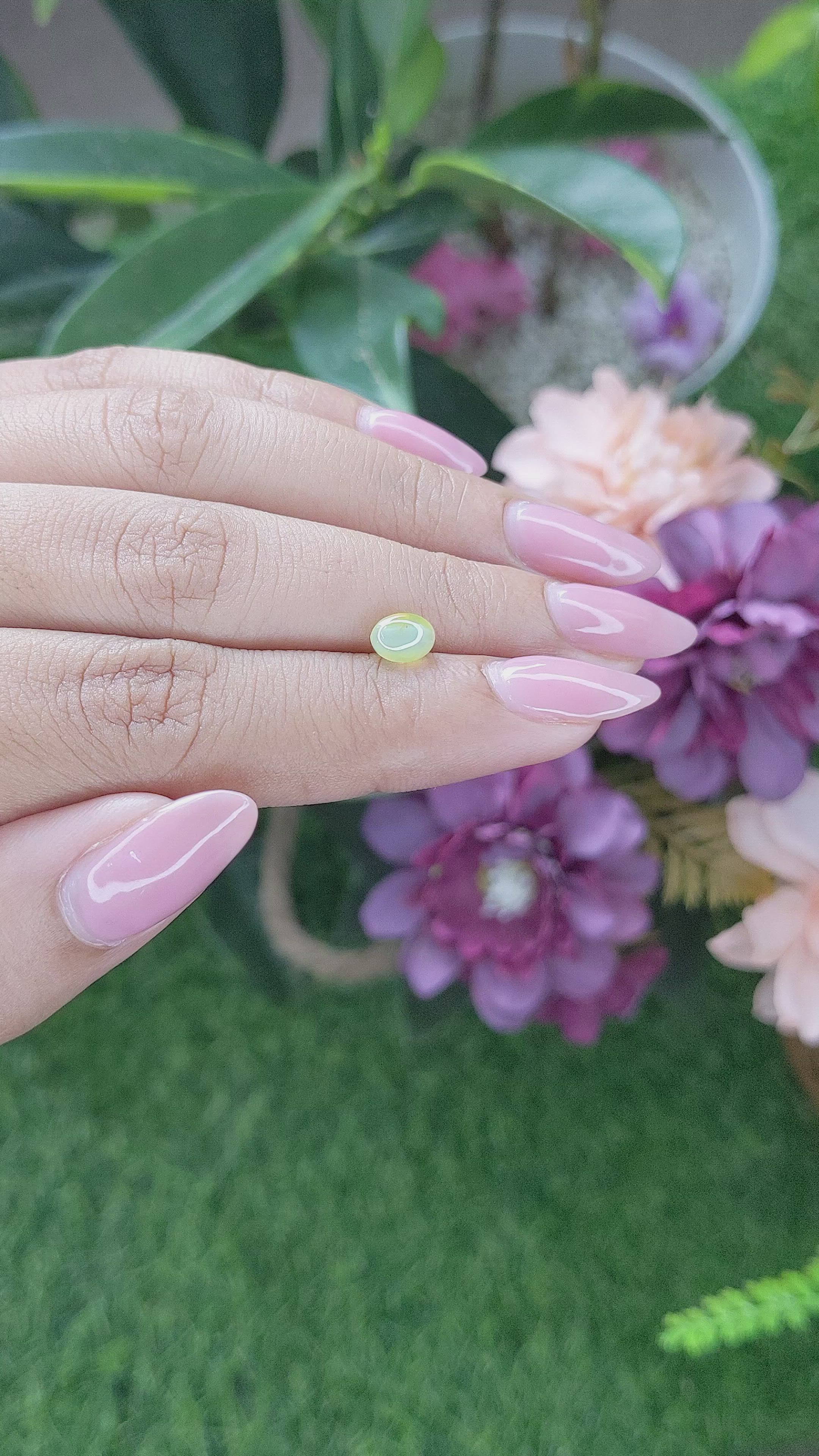 1.19 Ct. Cabochon Chrysoberyl from Tanzania Size Video