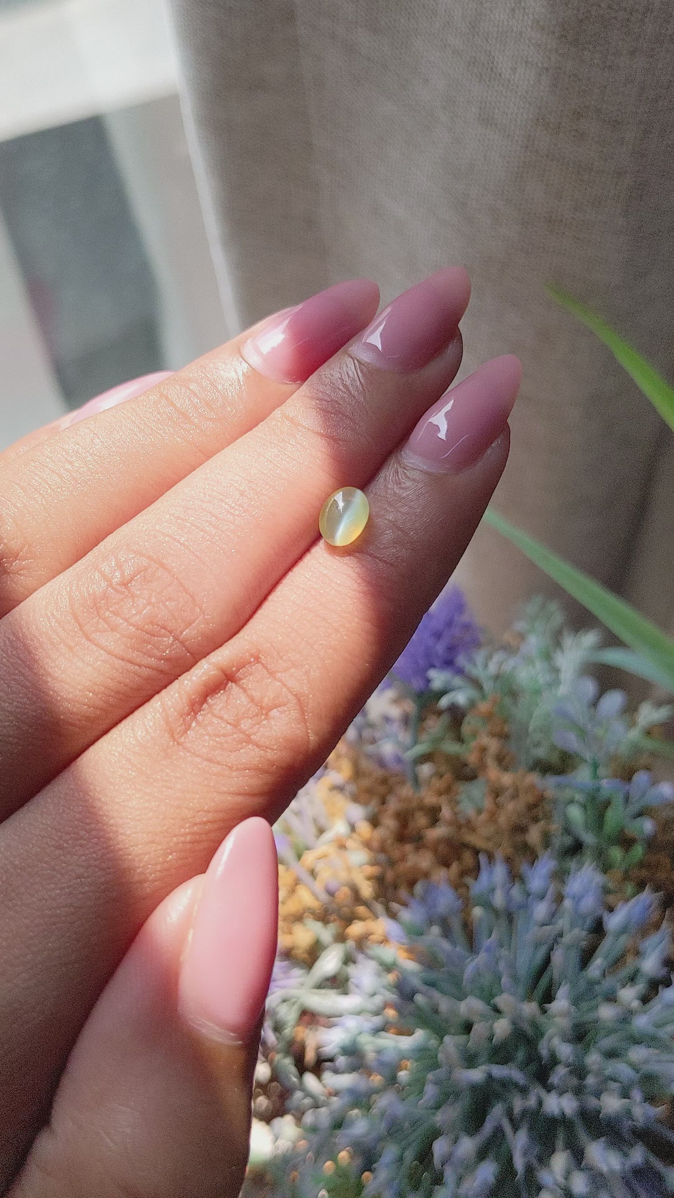 1.19 Ct. Cabochon Chrysoberyl from Tanzania Size Video