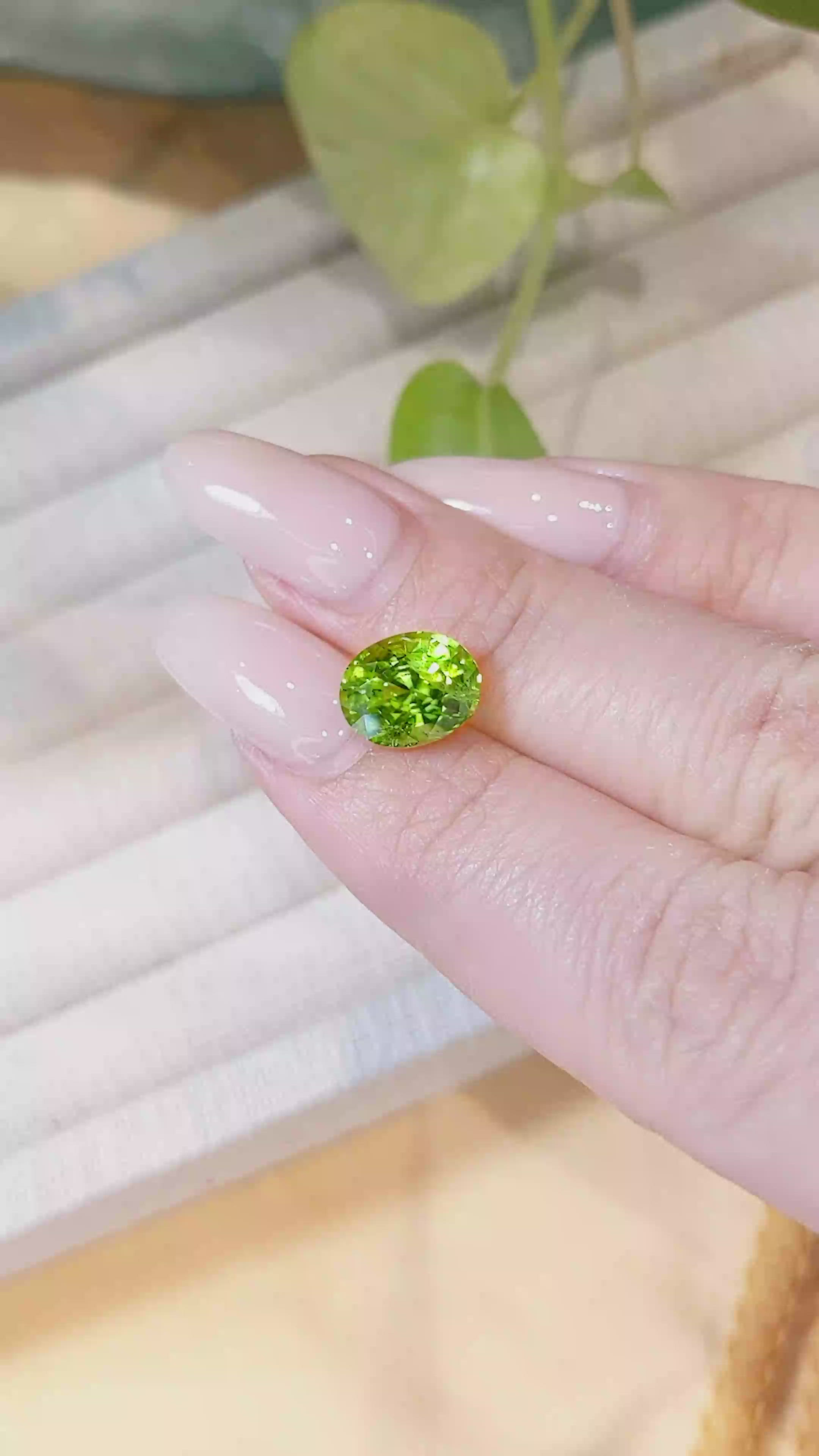 3.31 Ct. Peridot from Afghanistan Size Video