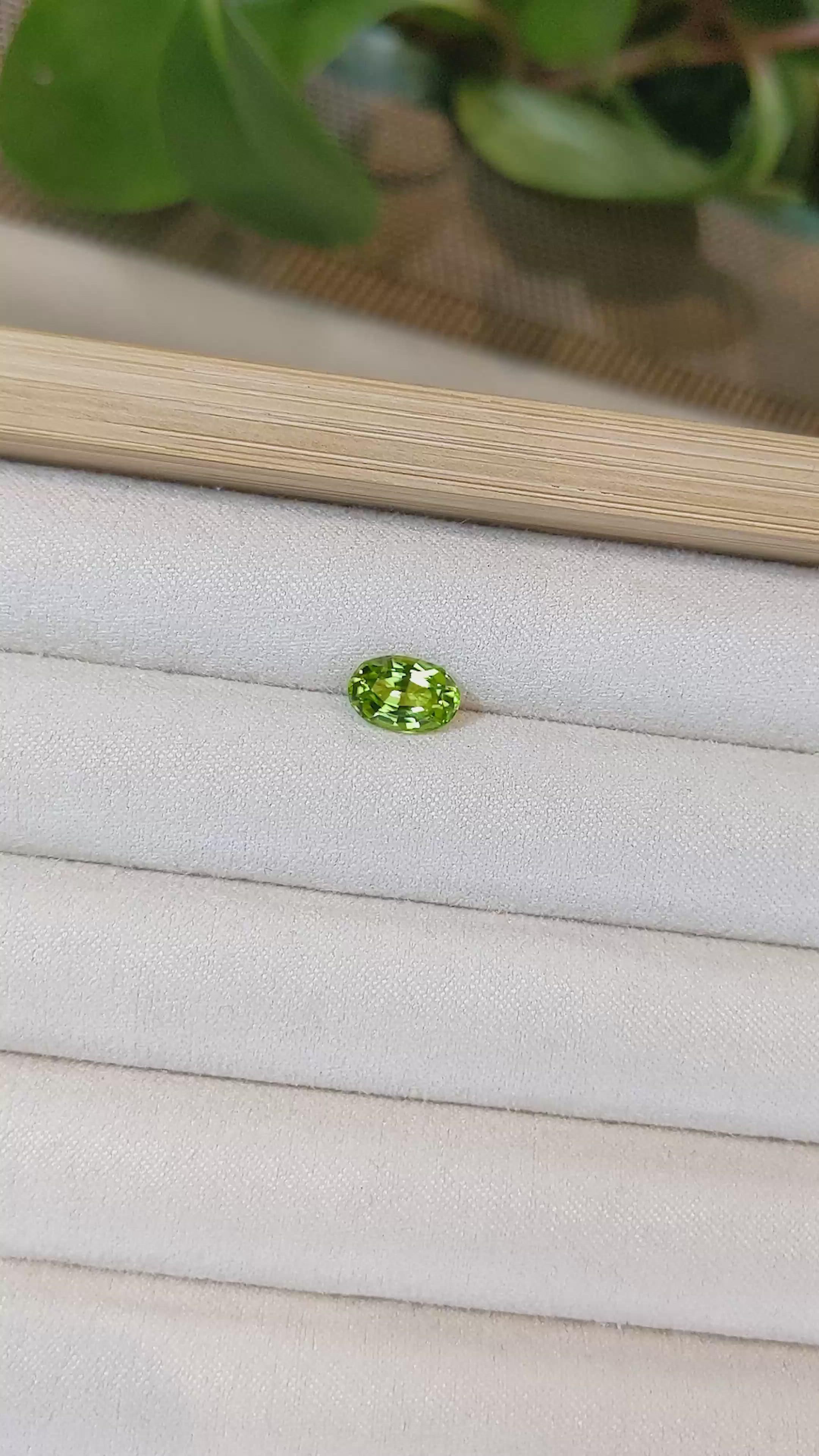 1.68 Ct. Peridot from Afghanistan Size Video