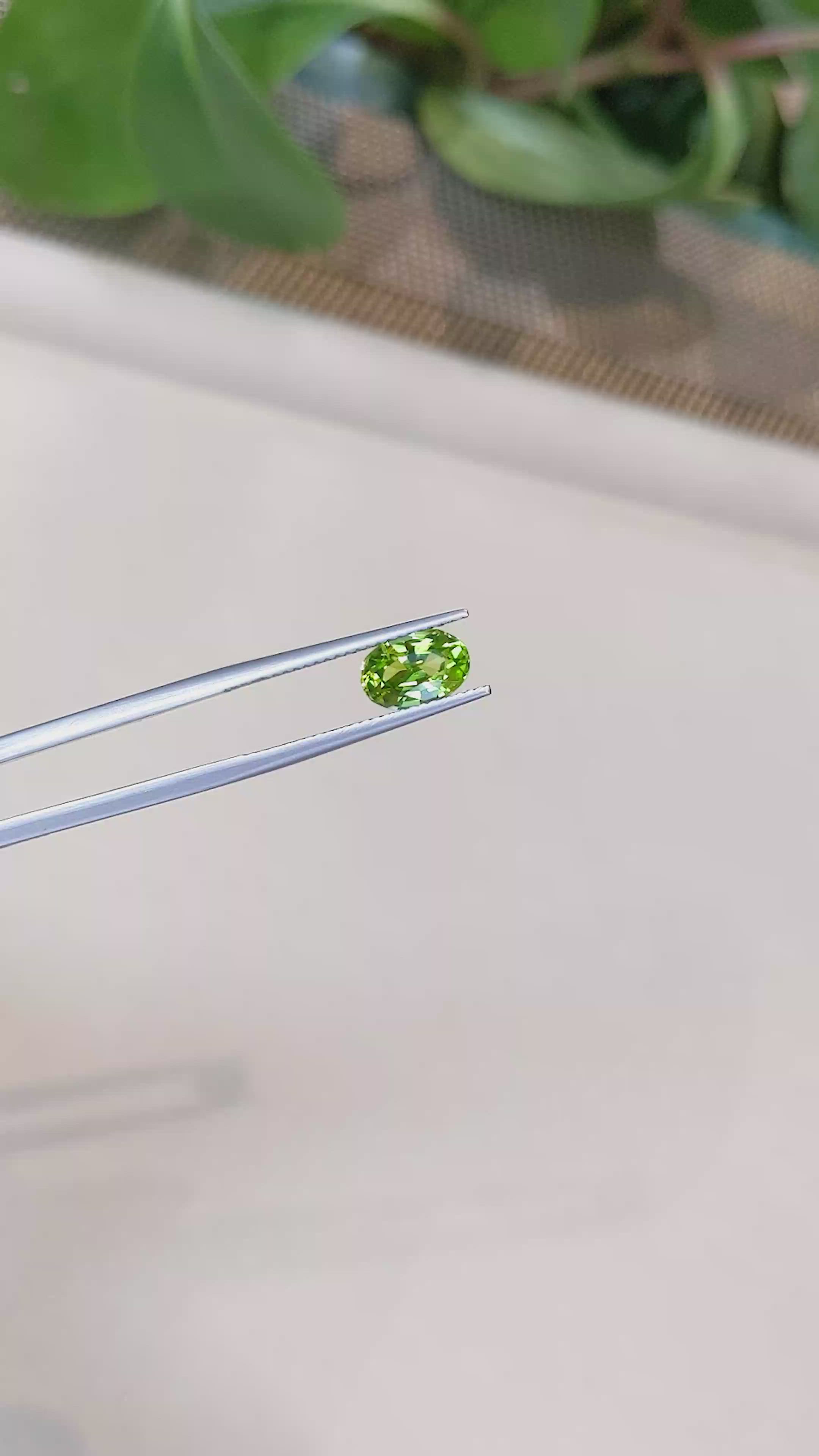 1.68 Ct. Peridot from Afghanistan Size Video