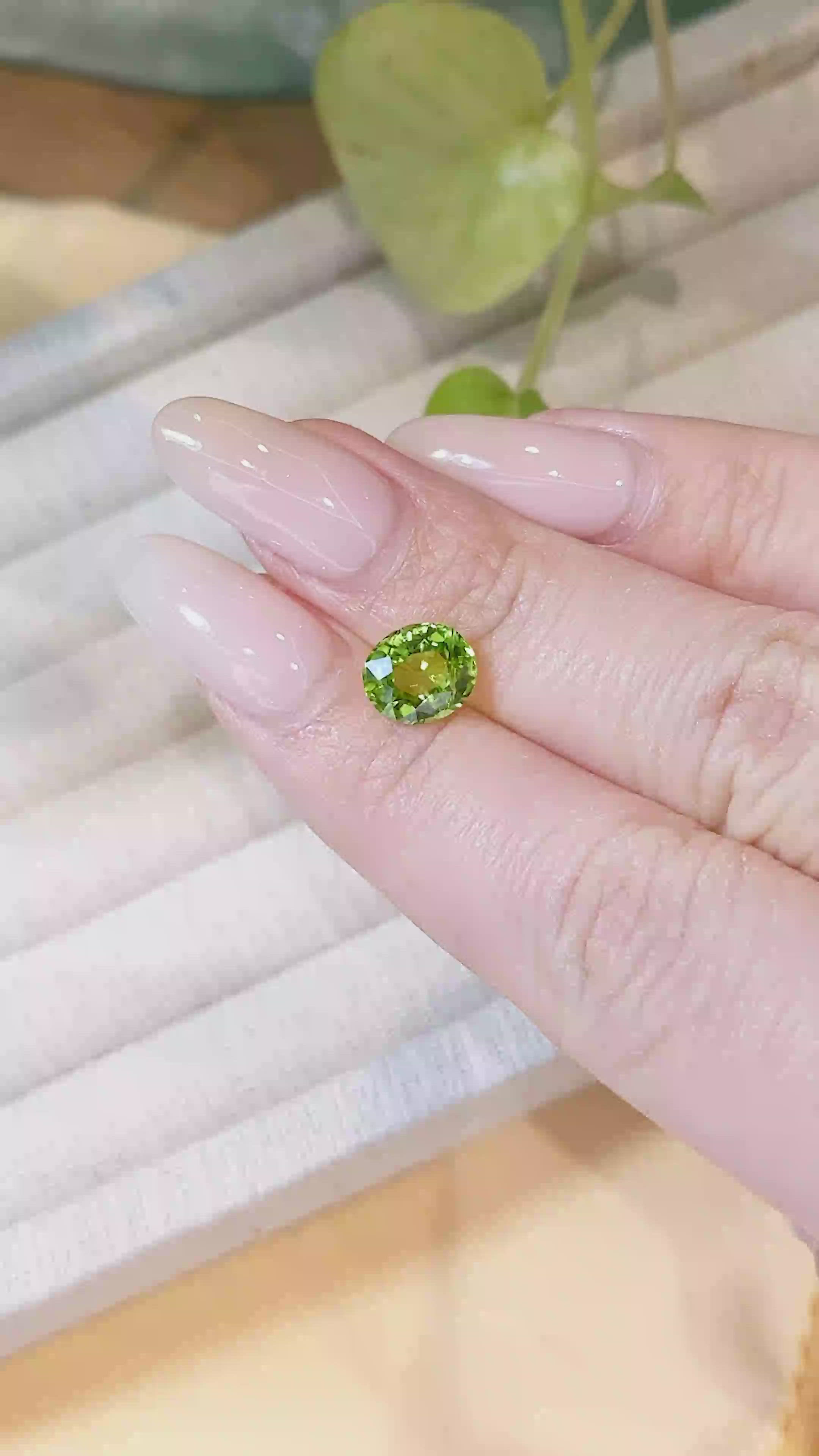 2.19 Ct. Peridot from Afghanistan Size Video
