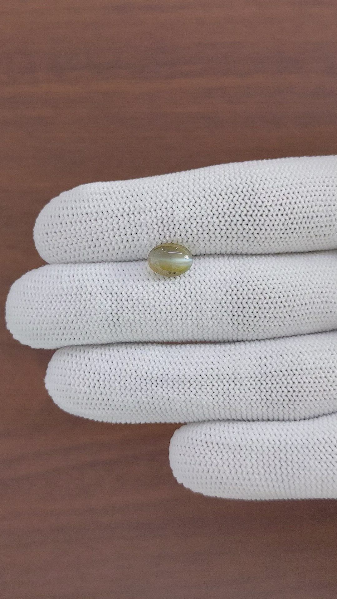 2.51 Ct. Cabochon Chrysoberyl from Tanzania Size Video