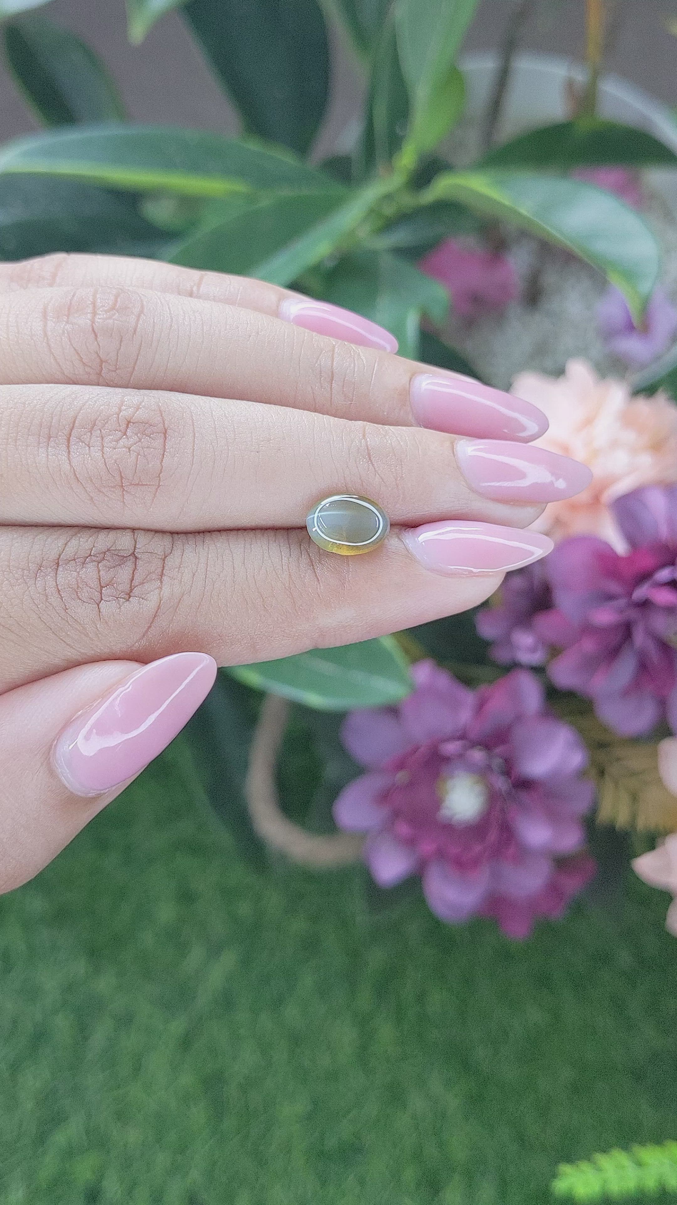 2.51 Ct. Cabochon Chrysoberyl from Tanzania Size Video