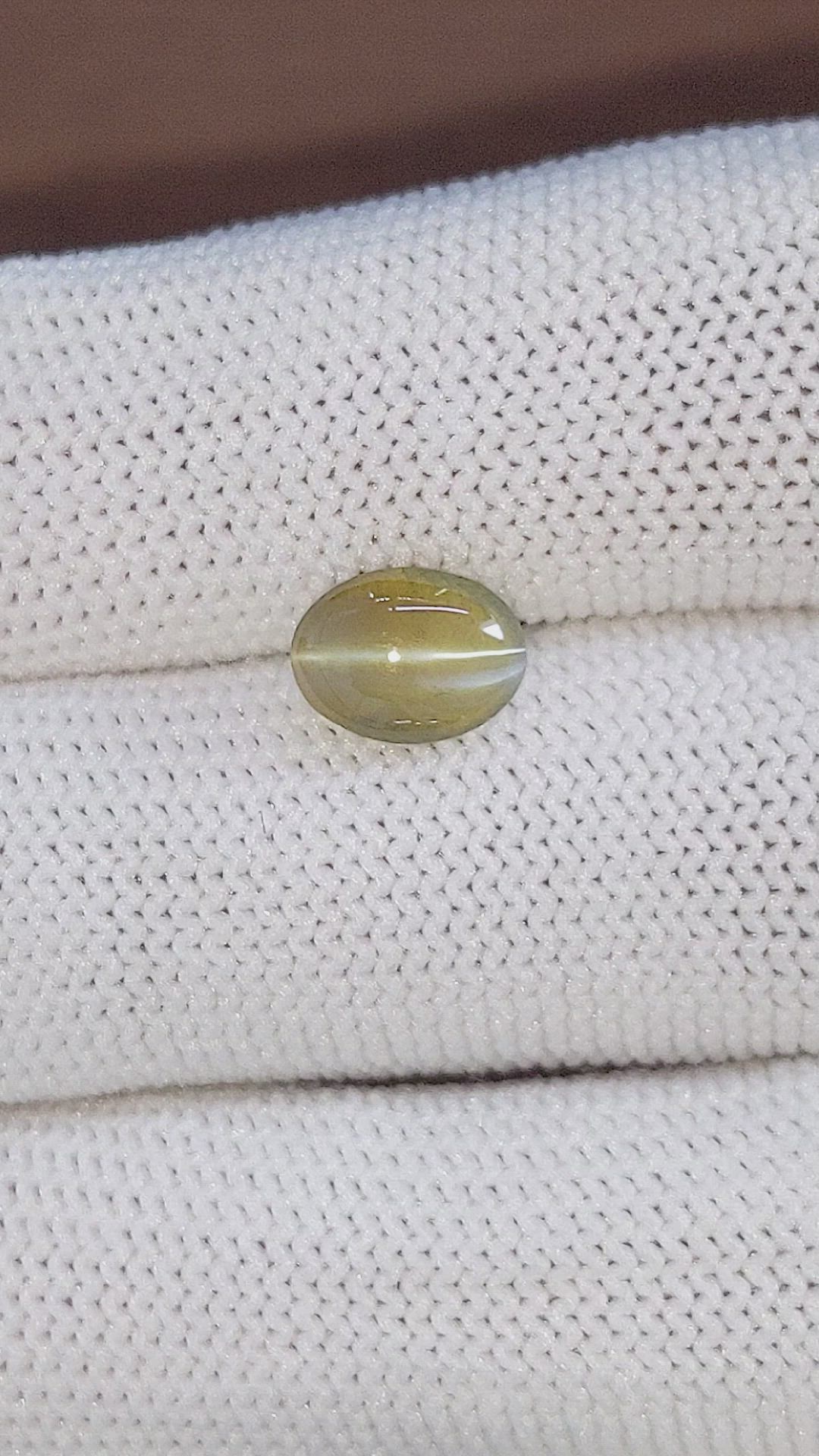2.51 Ct. Cabochon Chrysoberyl from Tanzania Size Video