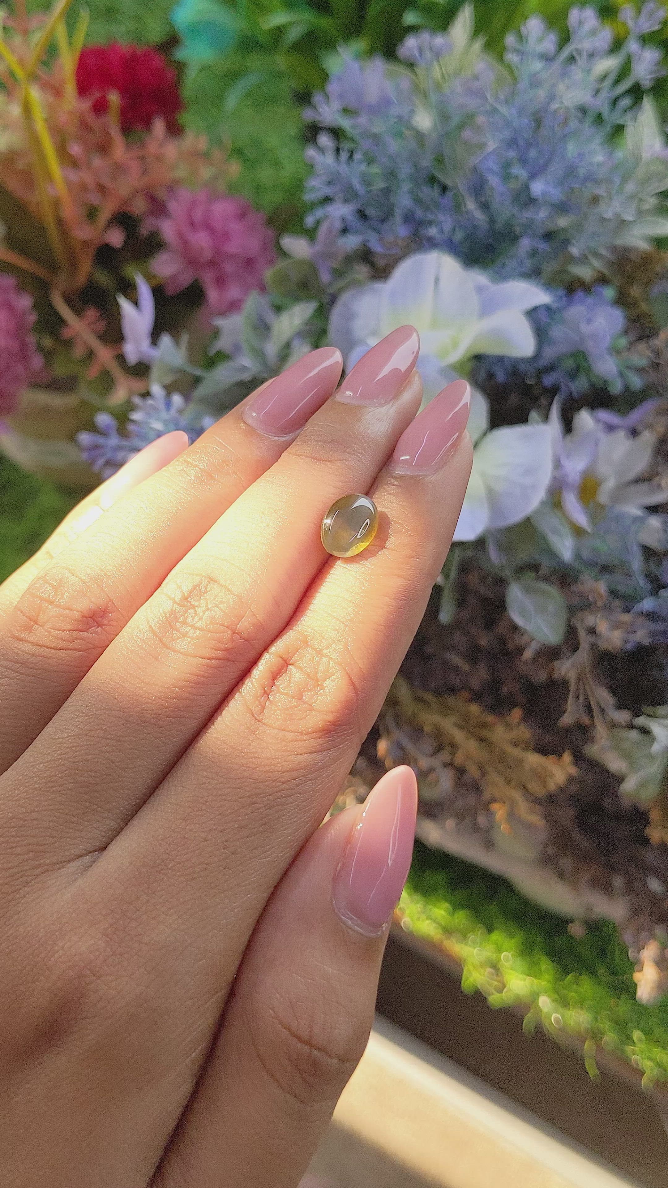 2.51 Ct. Cabochon Chrysoberyl from Tanzania Size Video