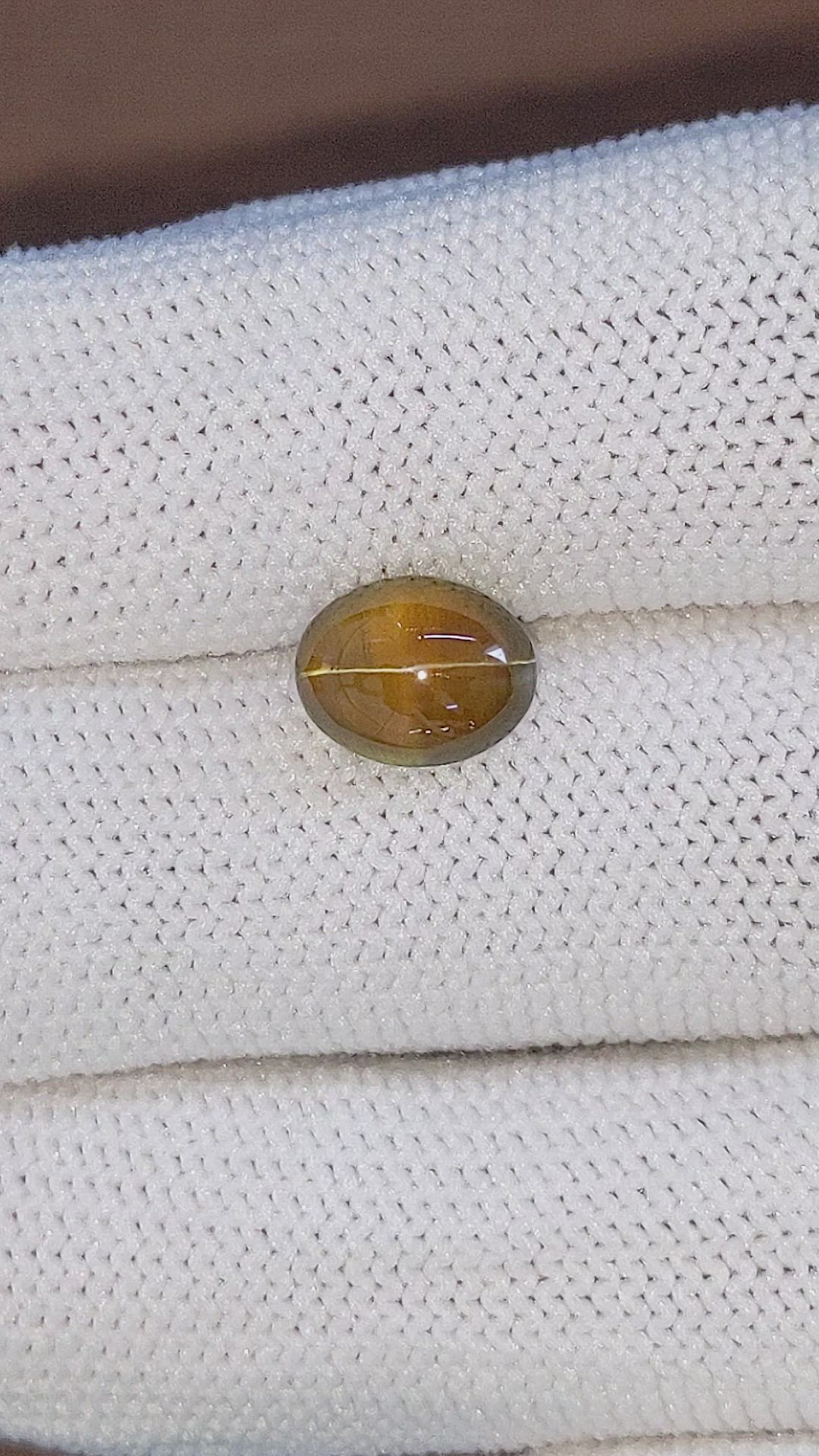 3.65 Ct. Cabochon Chrysoberyl from Tanzania Size Video