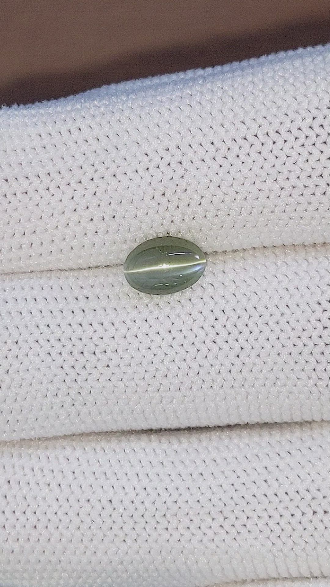 1.78 Ct. Green Cabochon Chrysoberyl from Tanzania Size Video