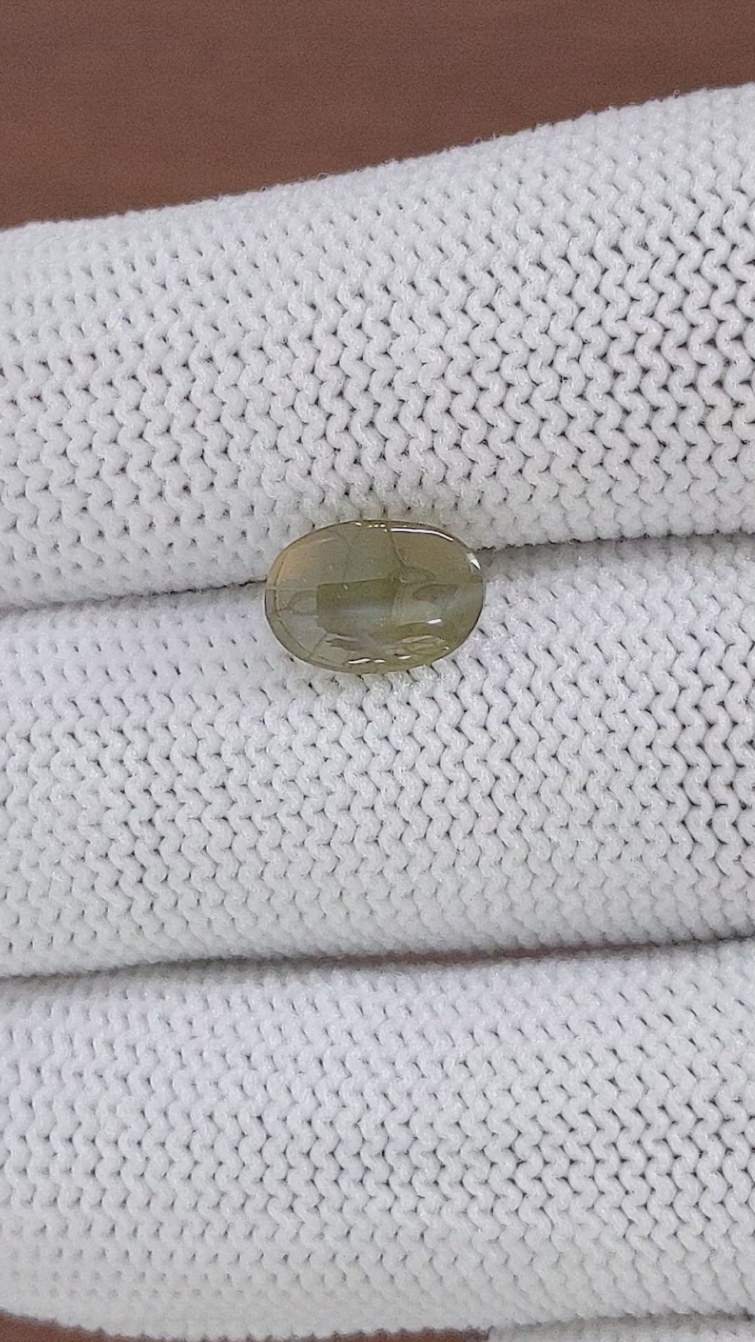 3.03 Ct. Cabochon Chrysoberyl from Tanzania Size Video