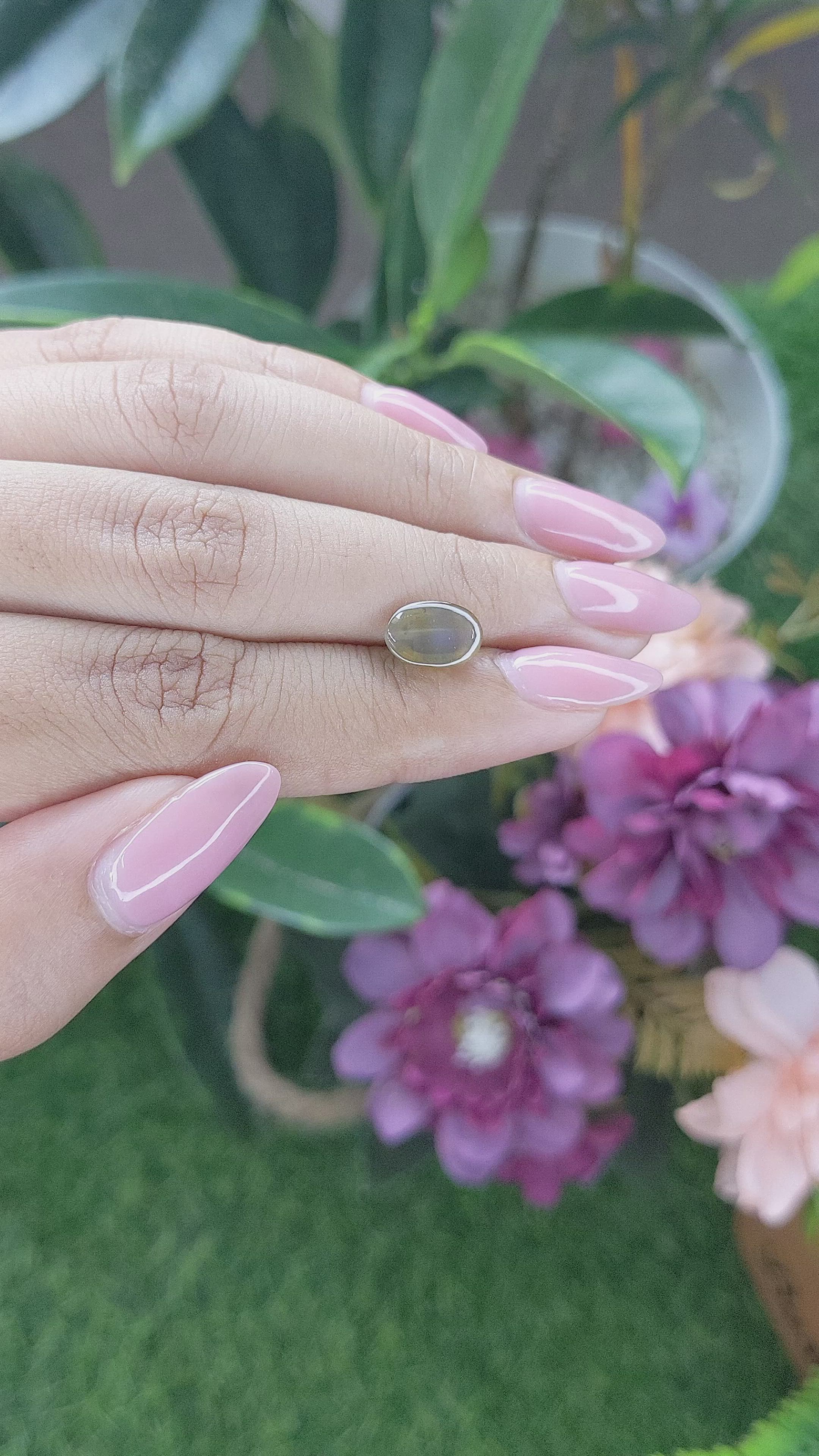 3.03 Ct. Cabochon Chrysoberyl from Tanzania Size Video