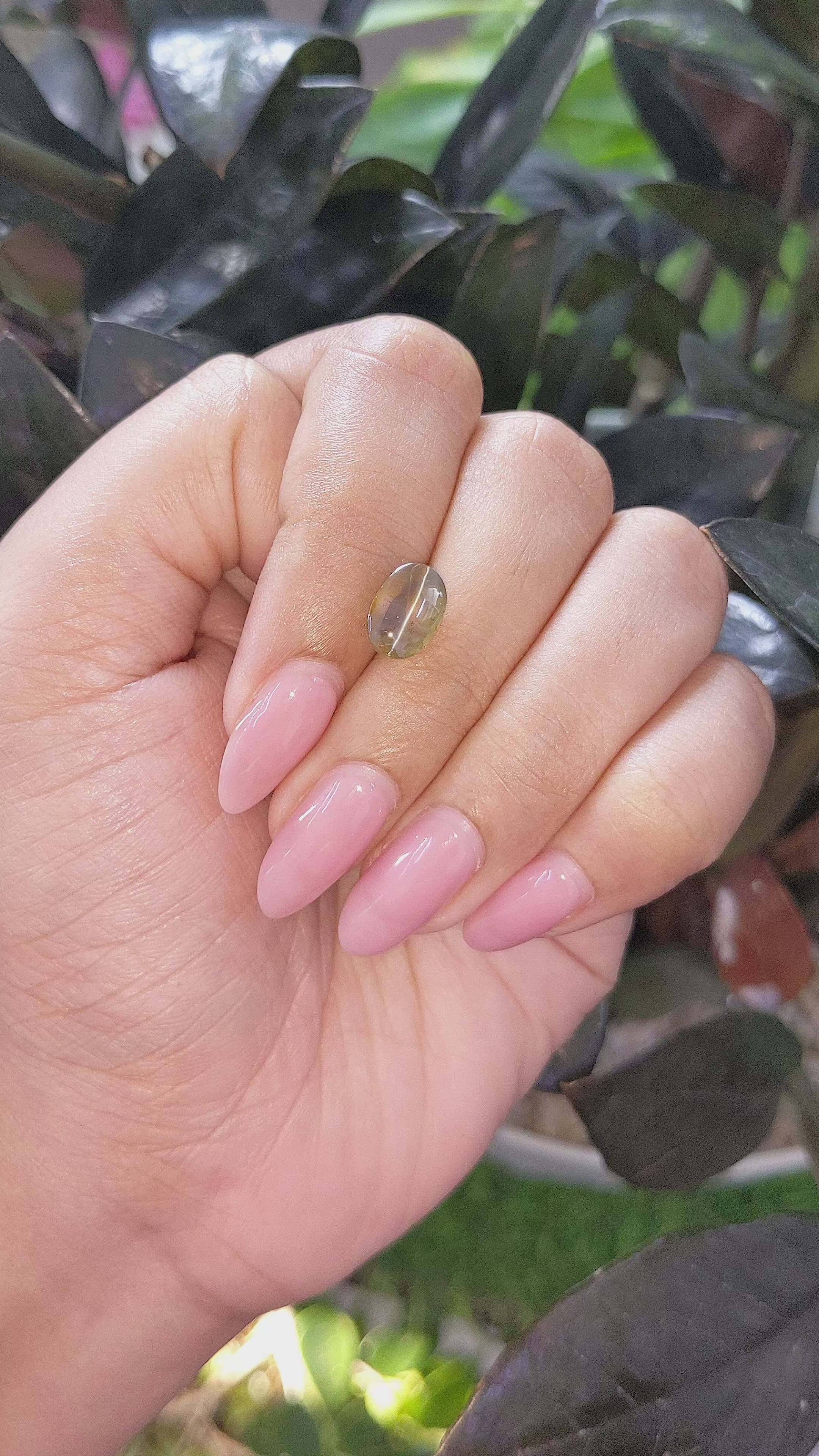 3.03 Ct. Cabochon Chrysoberyl from Tanzania Size Video