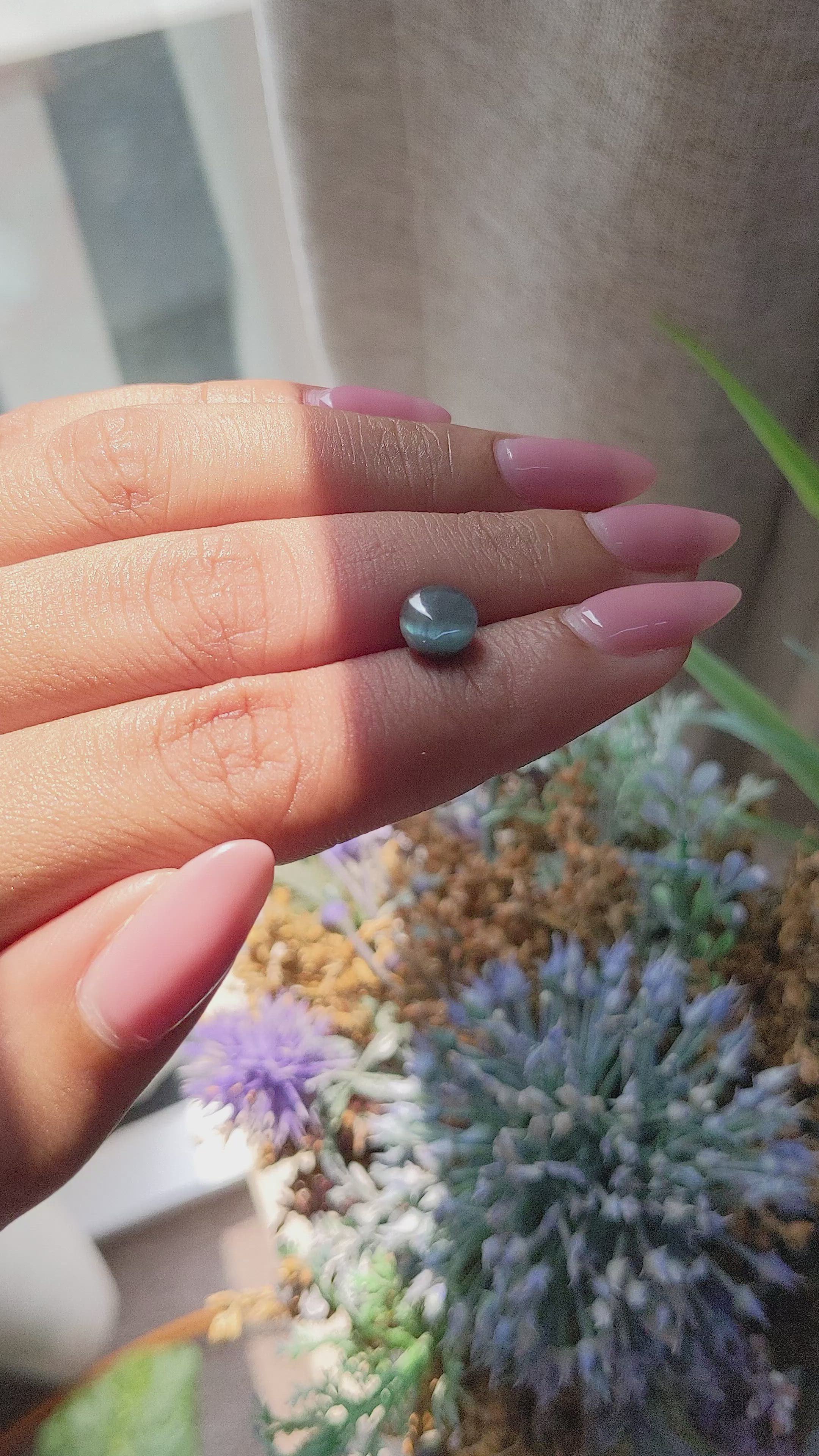2.46 Ct. Cabochon Alexandrite from Madagascar Size Video