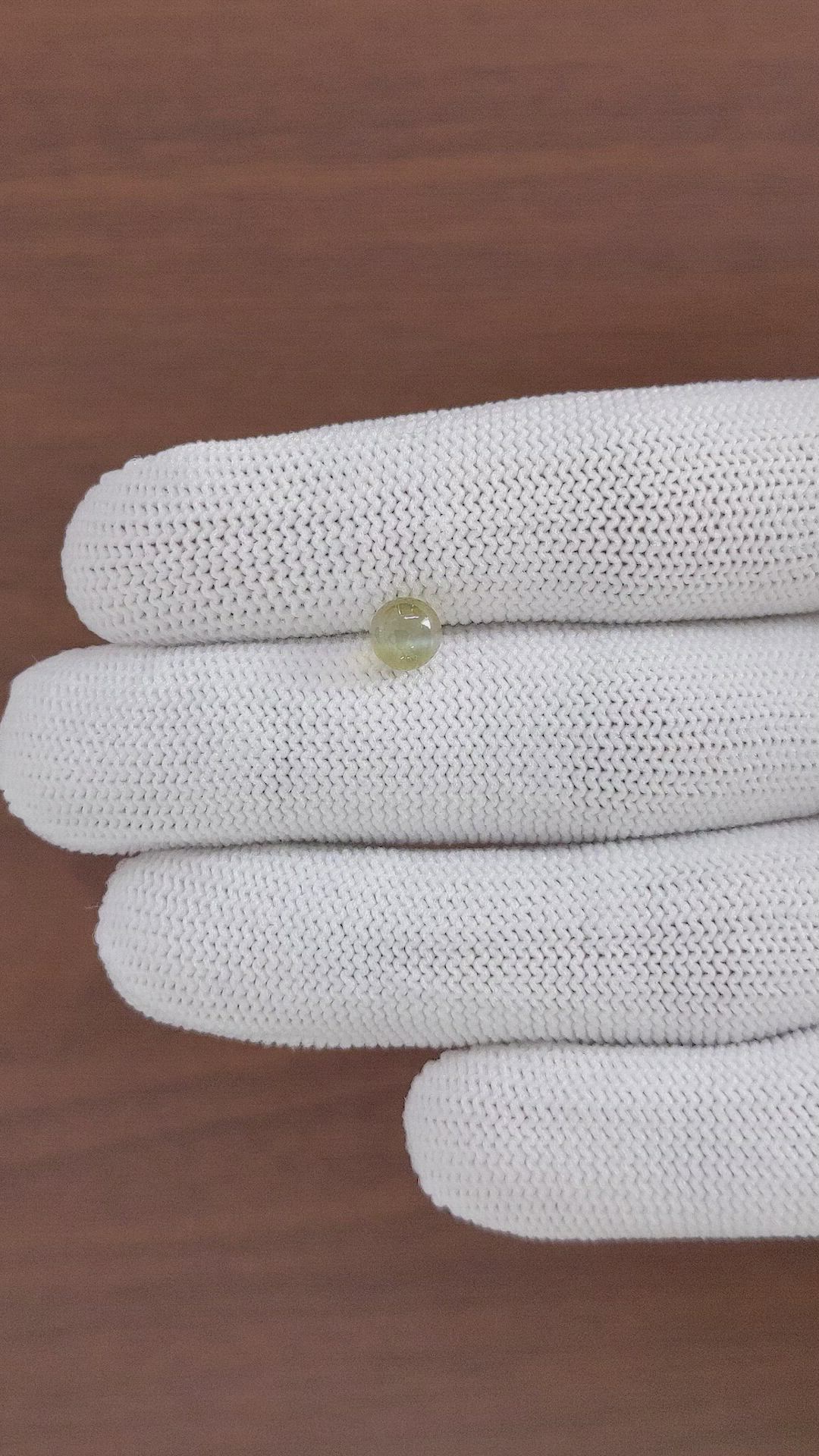 1.65 Ct. Greenish Brown Cabochon Chrysoberyl from Tanzania Size Video