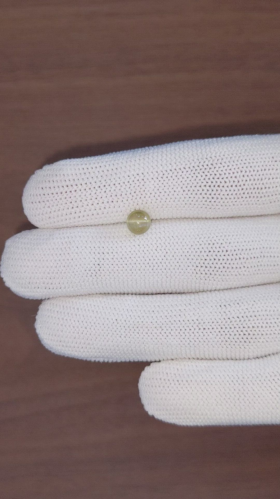 1.65 Ct. Greenish Brown Cabochon Chrysoberyl from Tanzania Size Video