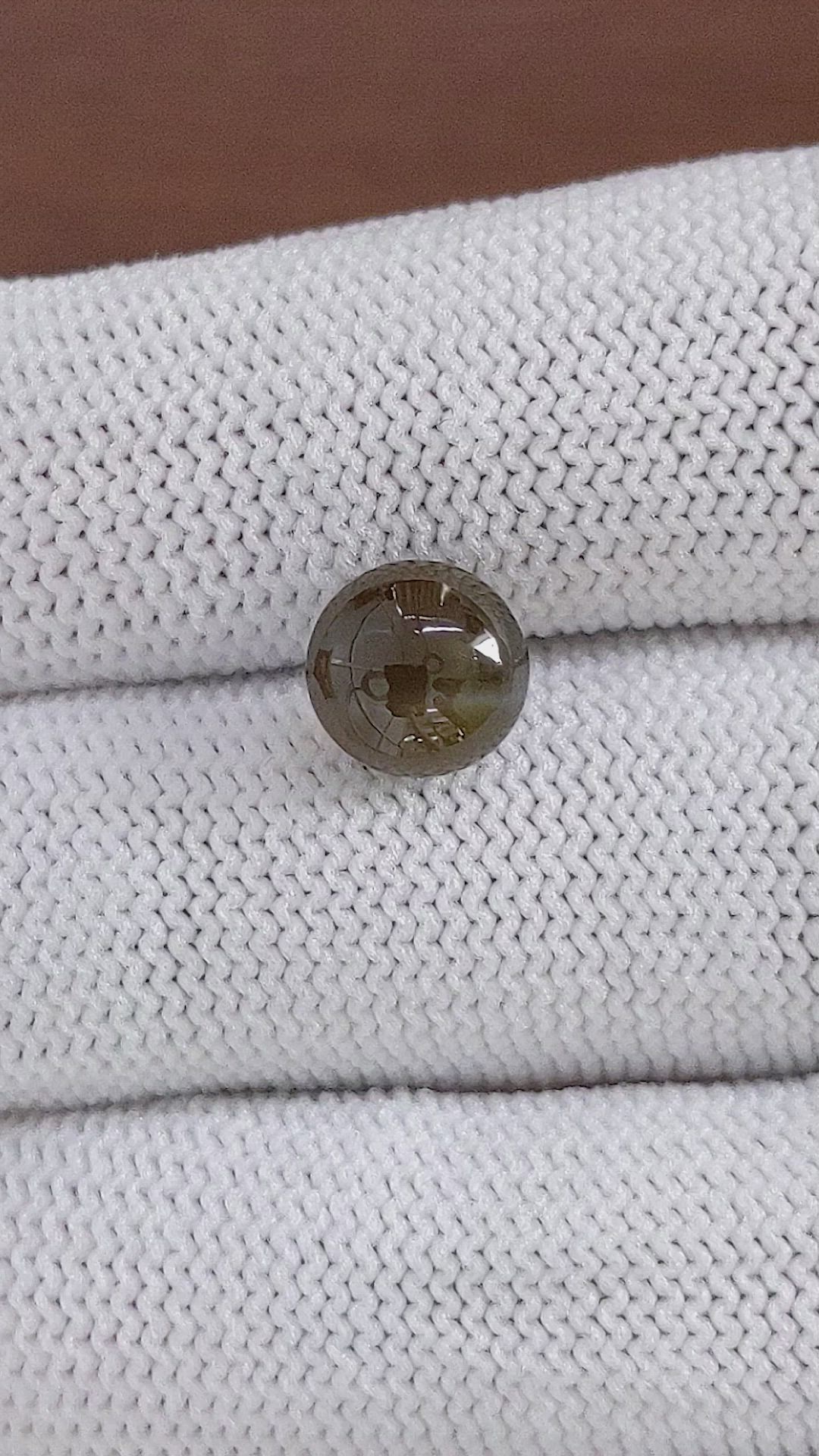 3.67 Ct. Brown Cabochon Chrysoberyl from Tanzania Size Video