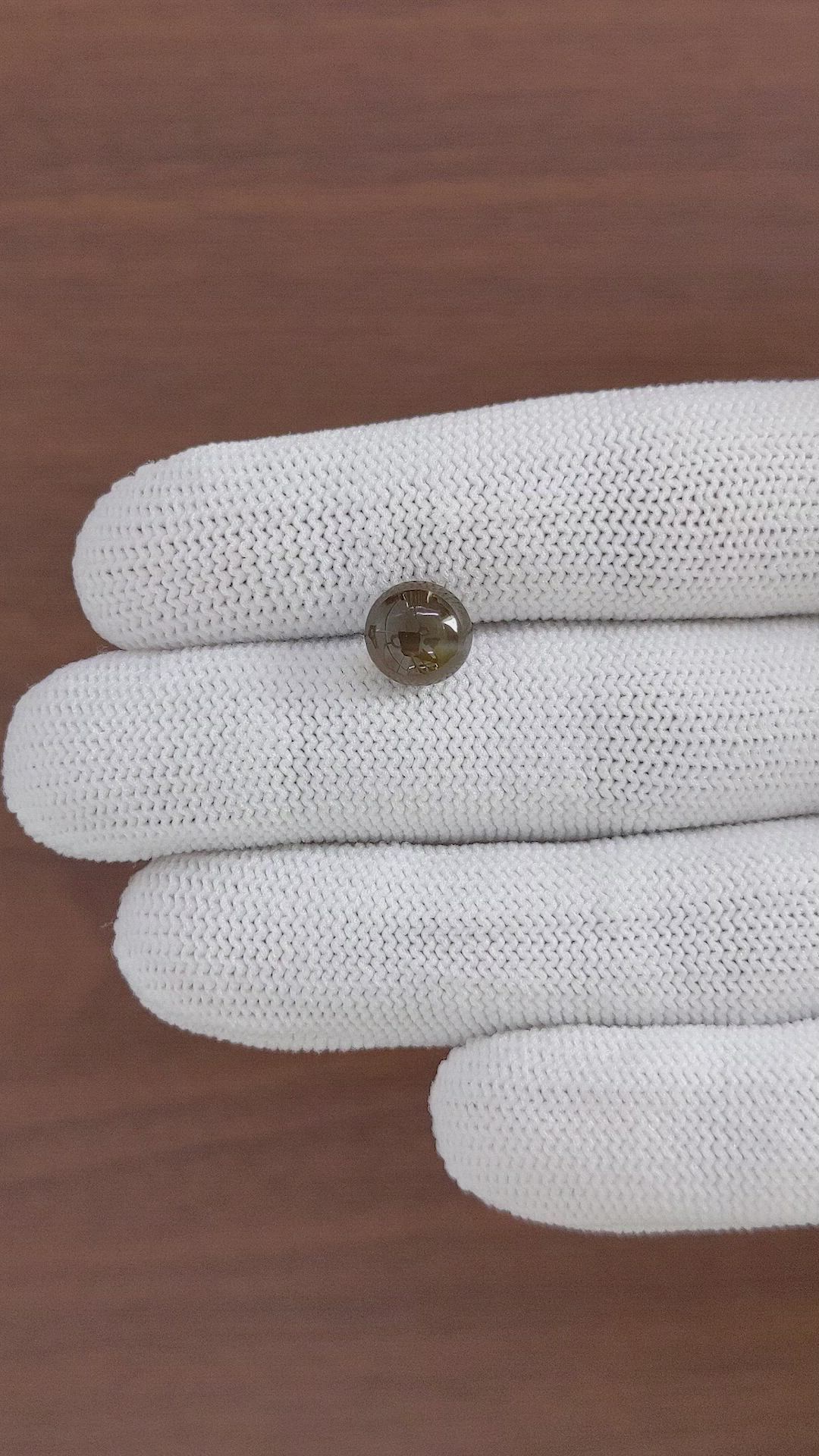 3.67 Ct. Brown Cabochon Chrysoberyl from Tanzania Size Video