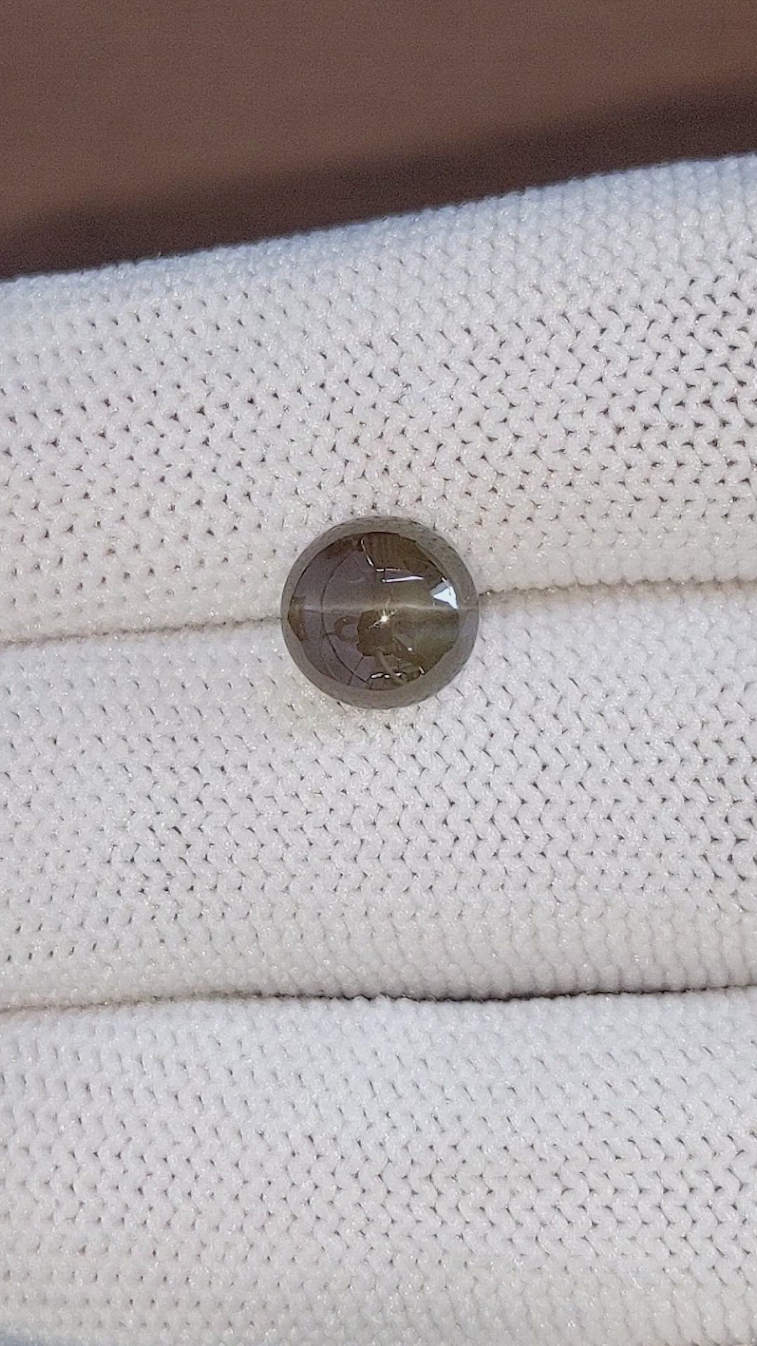 3.67 Ct. Brown Cabochon Chrysoberyl from Tanzania Size Video