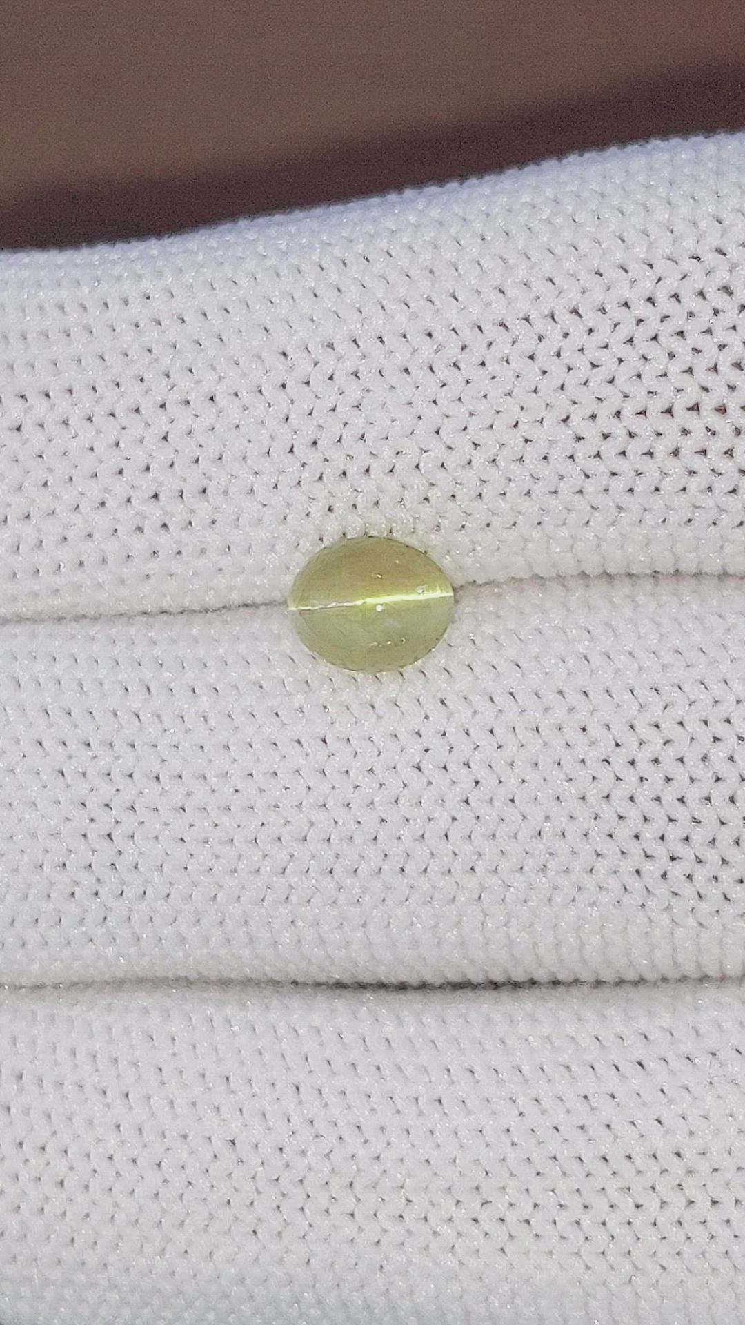 1.94 Ct. Greenish Yellow Cabochon Chrysoberyl from Tanzania Size Video